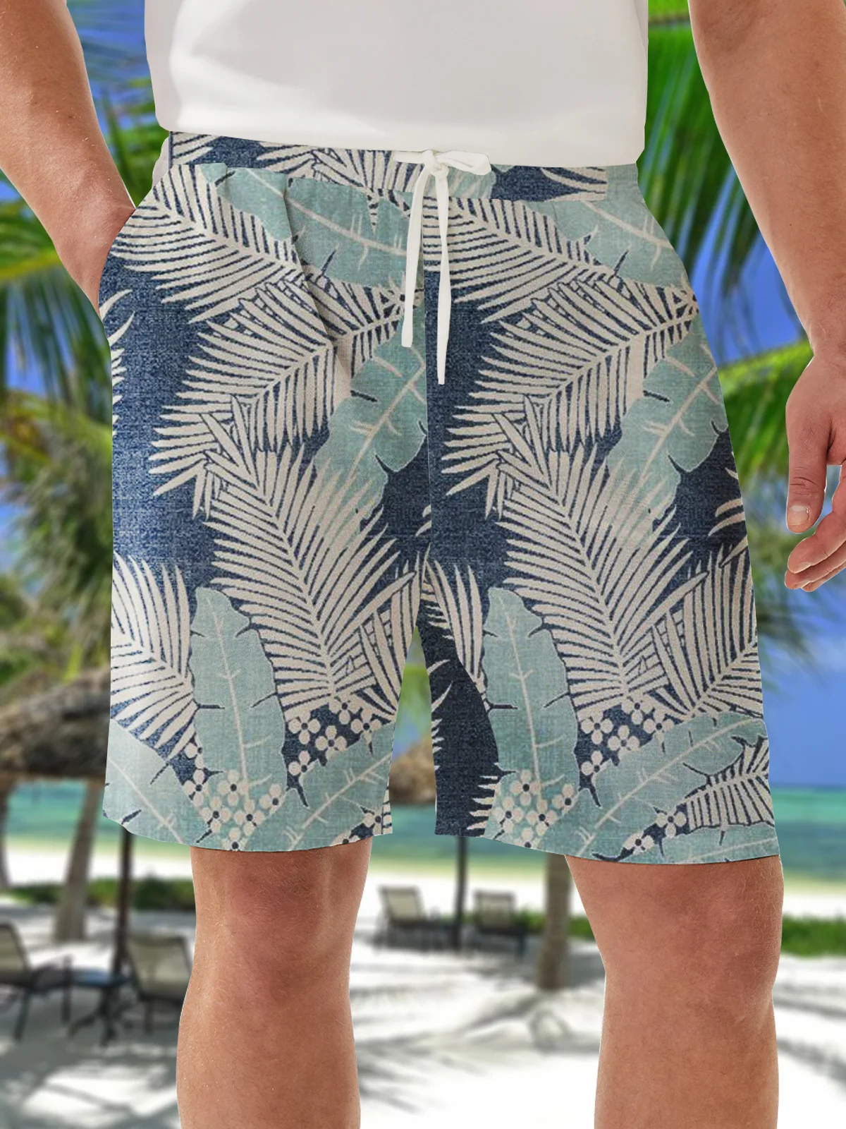 Plants Drawstring Bermuda Short