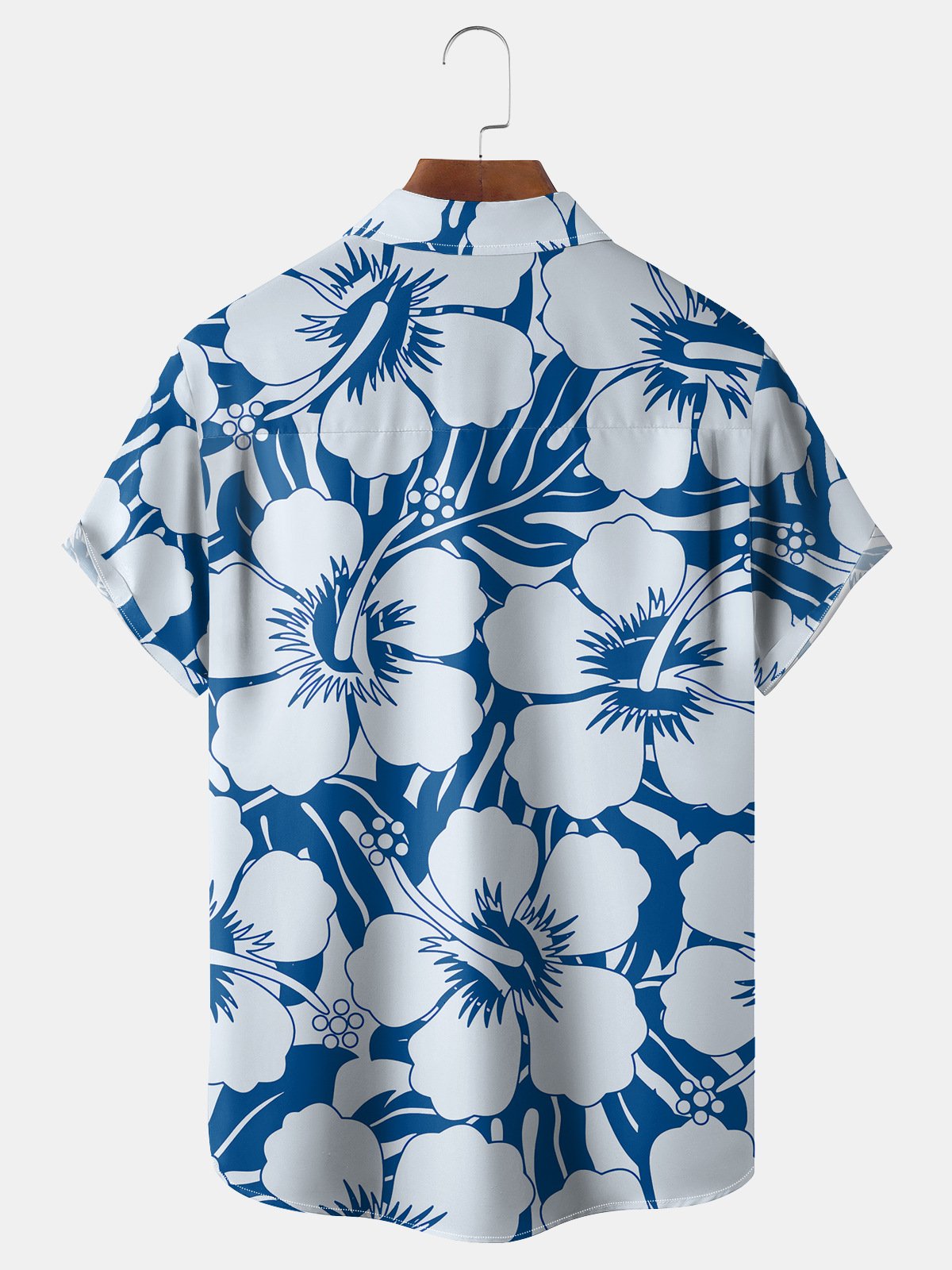 Floral Chest Pocket Short Sleeve Hawaiian Shirt