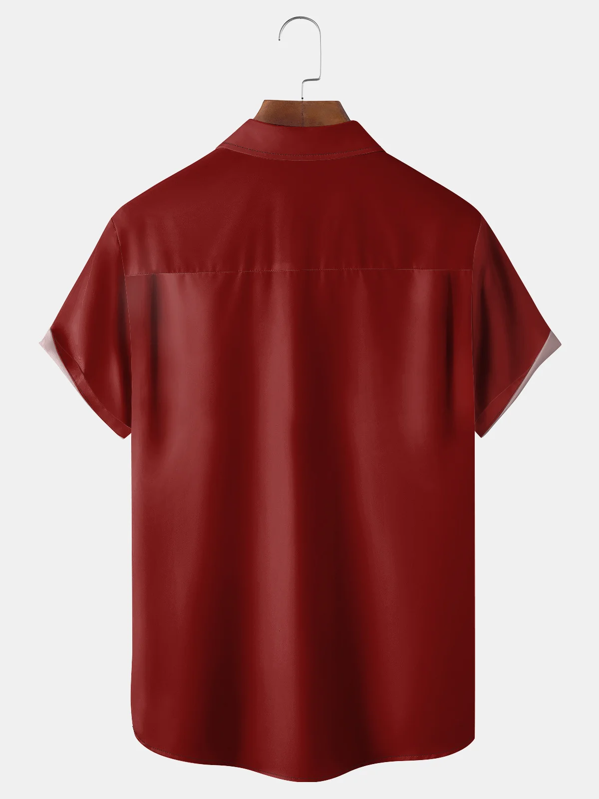Color Block Chest Pocket Short Sleeve Hawaiian Shirt