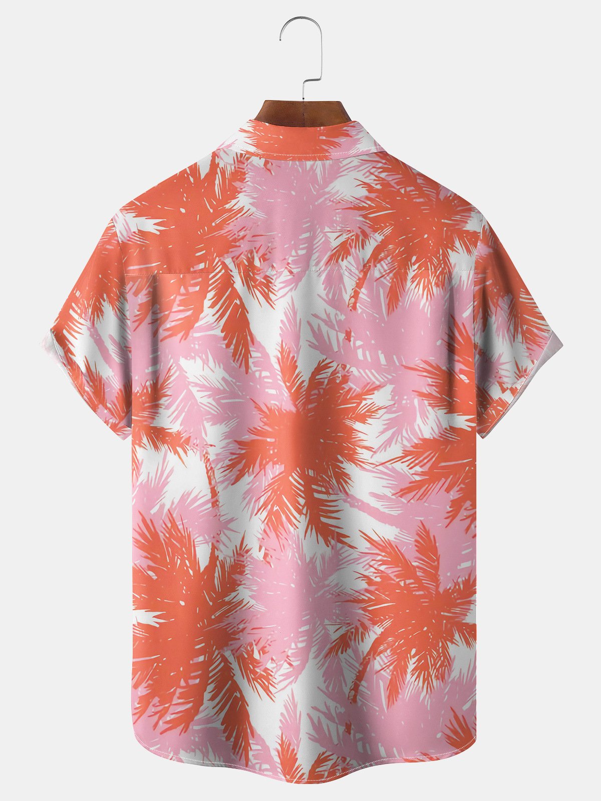 Coconut Tree Chest Pocket Short Sleeve Hawaiian Shirt