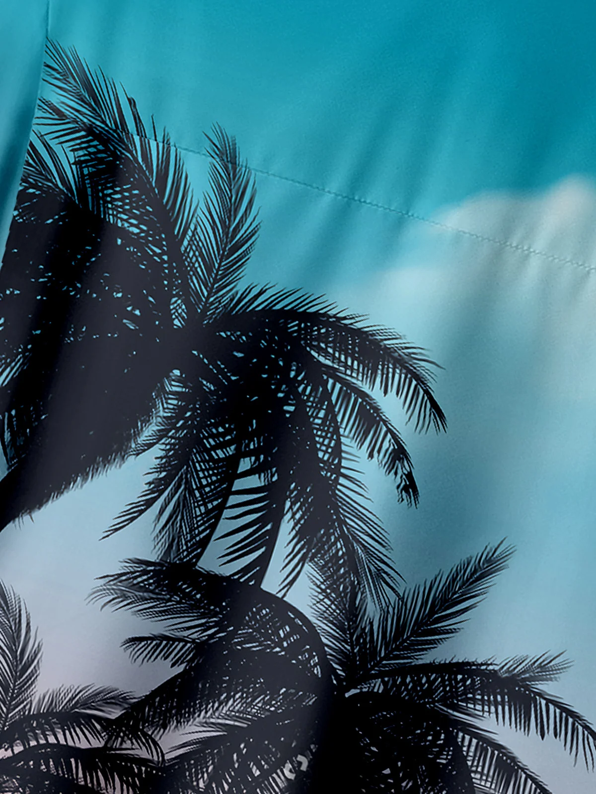 Coconut Tree Chest Pocket Short Sleeve Hawaiian Shirt
