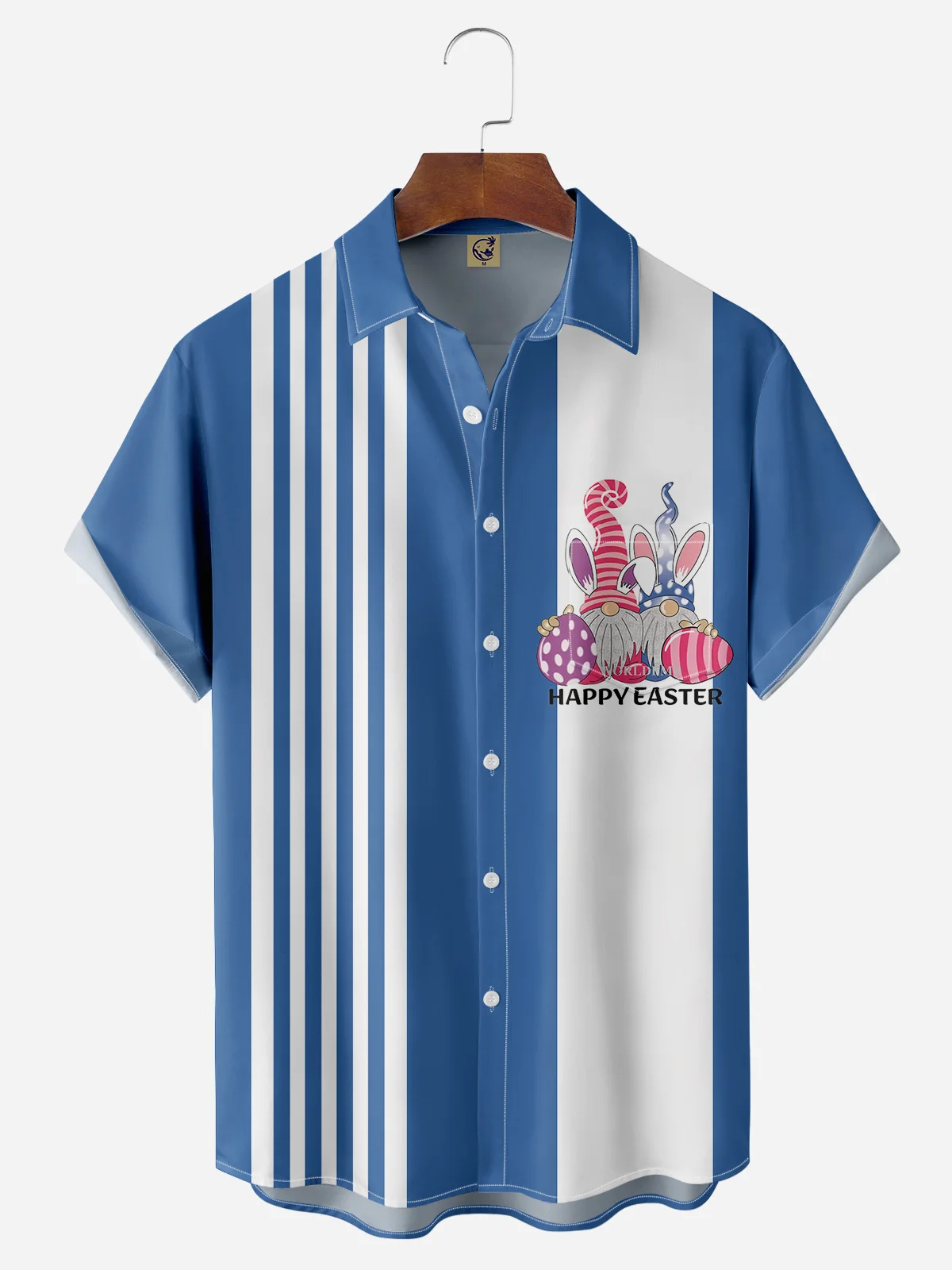 Easter Chest Pocket Short Sleeve Bowling Shirt