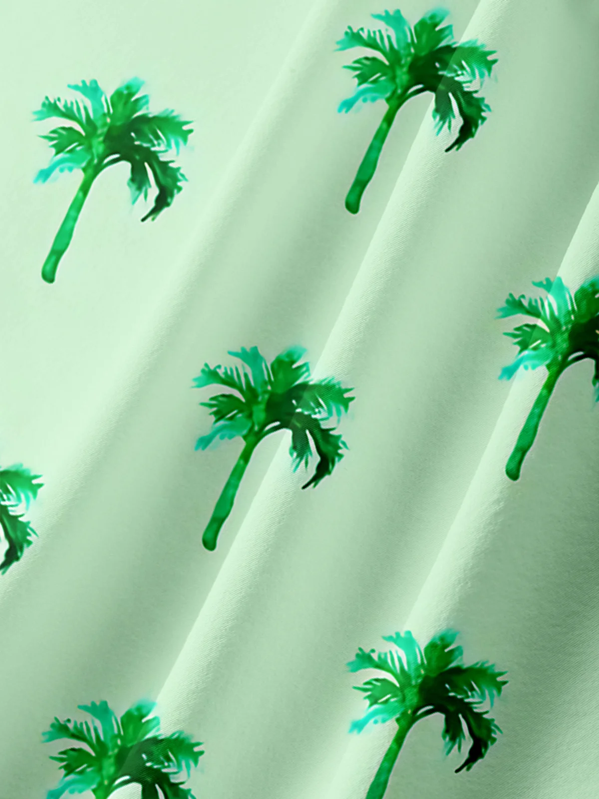 Coconut Tree Chest Pocket Short Sleeve Hawaiian Shirt