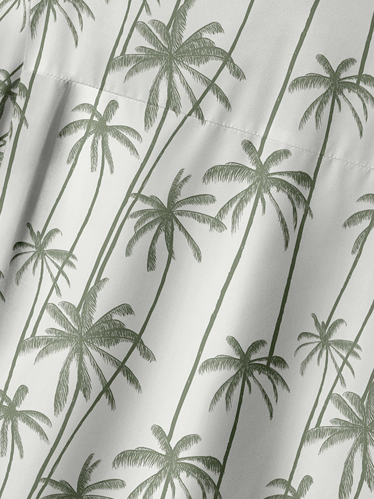 Coconut Tree Chest Pocket Short Sleeve Hawaiian Shirt
