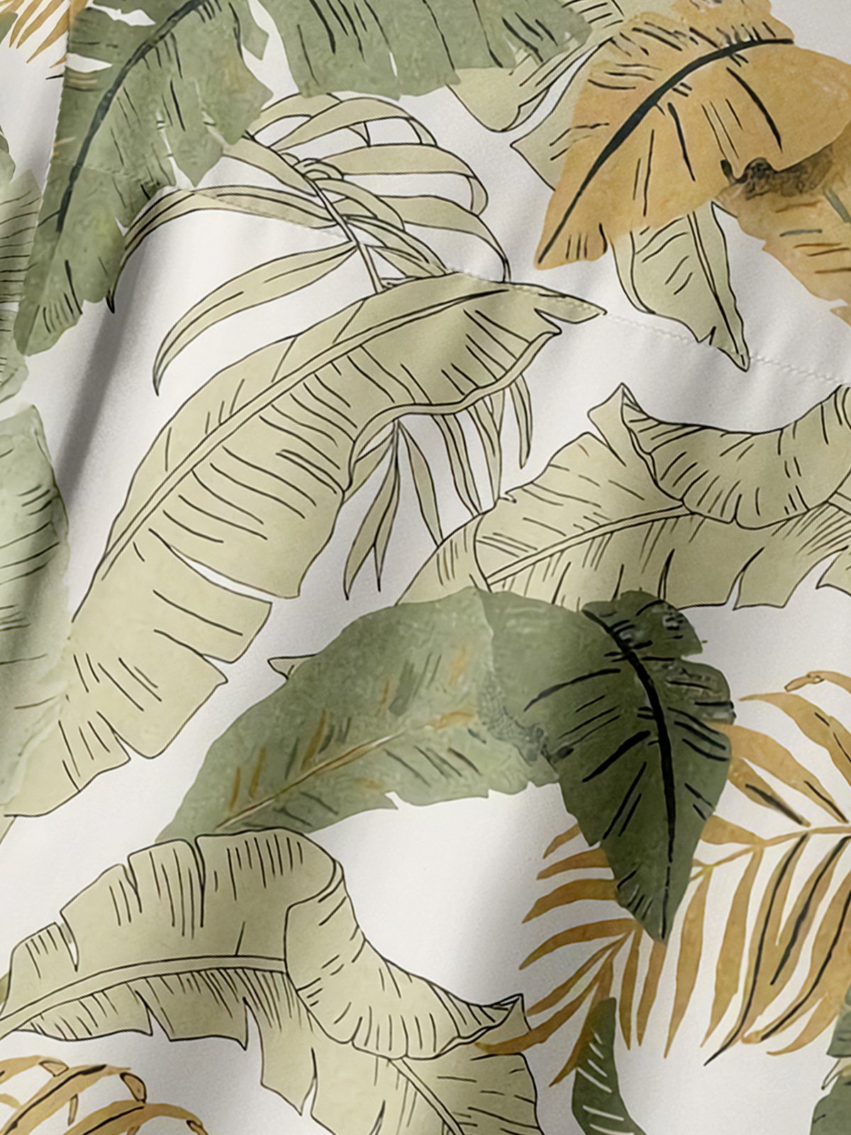 Palm Tree Chest Pocket Short Sleeve Hawaiian Shirt