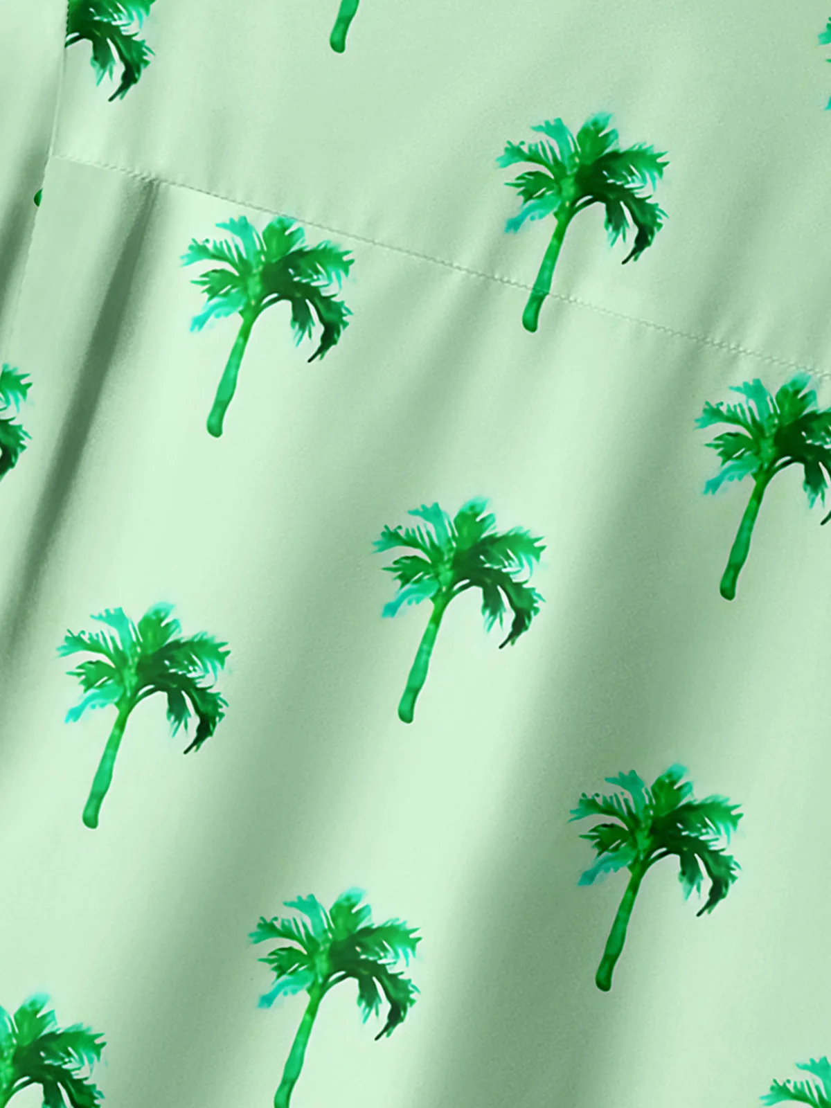 Coconut Tree Chest Pocket Short Sleeve Hawaiian Shirt