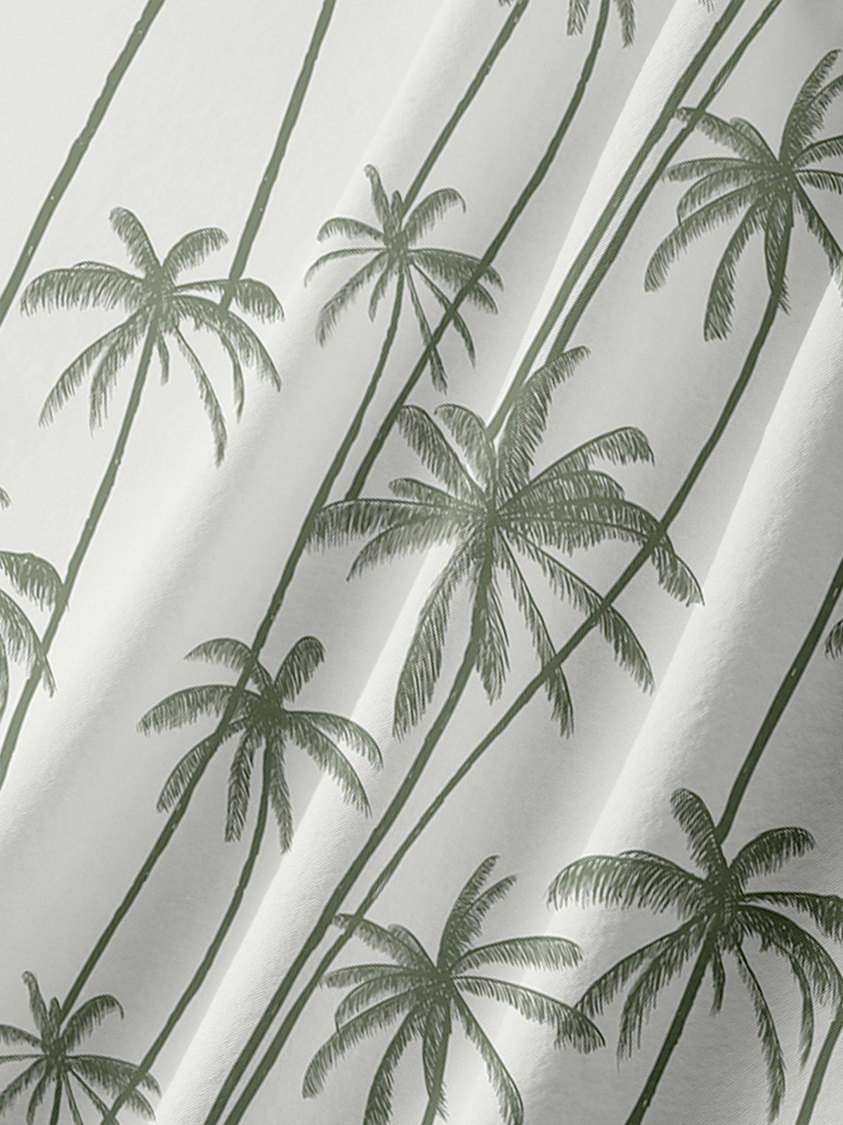 Coconut Tree Chest Pocket Short Sleeve Hawaiian Shirt