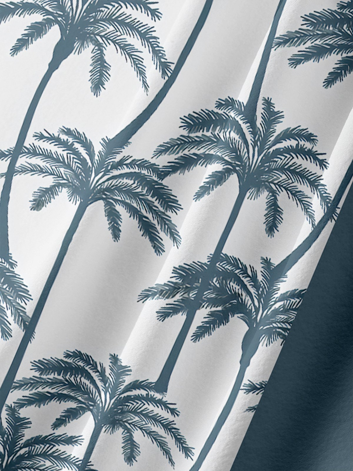Coconut Tree Chest Pocket Short Sleeve Bowling Shirt