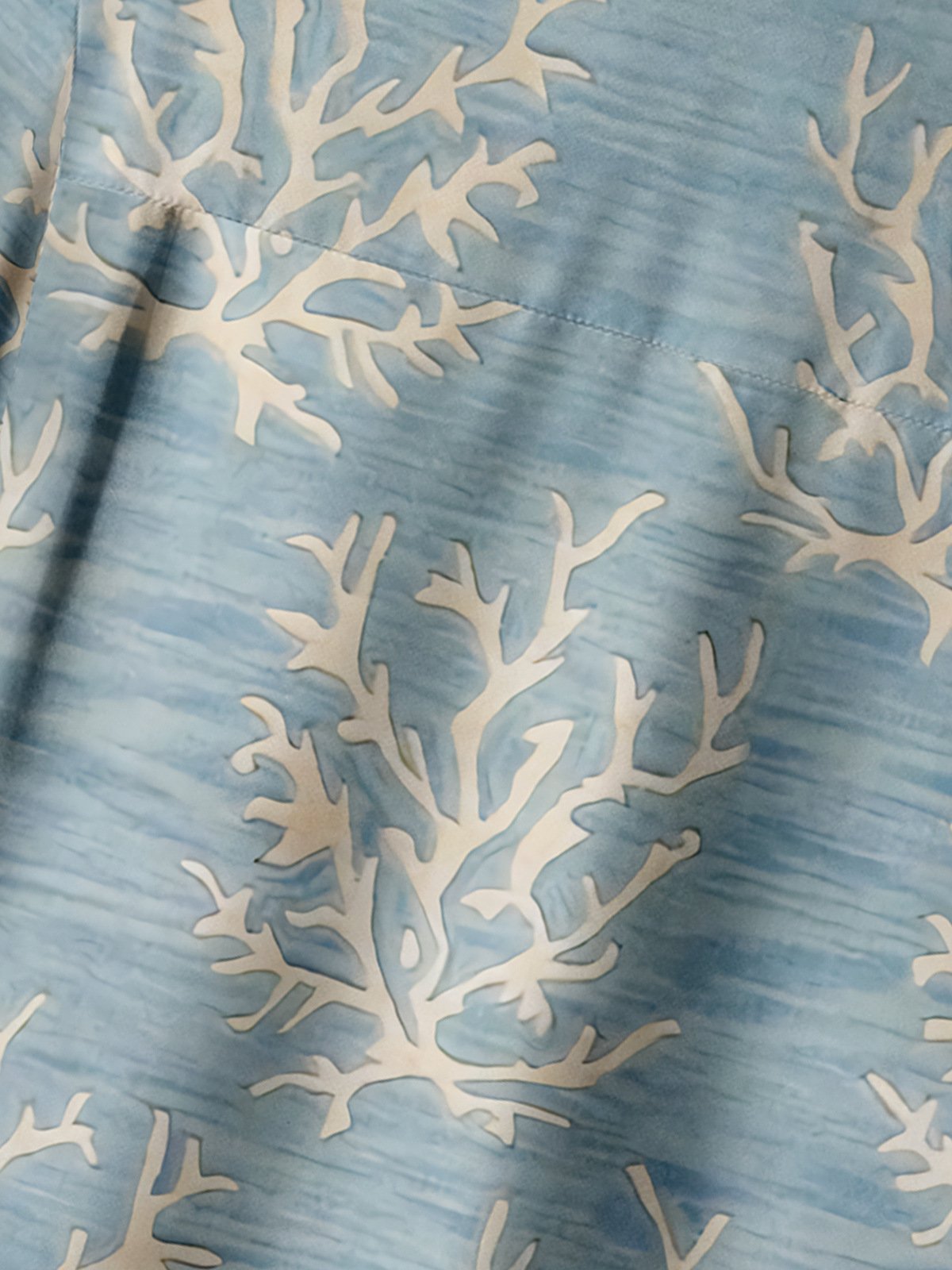 Marine Life Coral Chest Pocket Short Sleeve Hawaiian Shirt