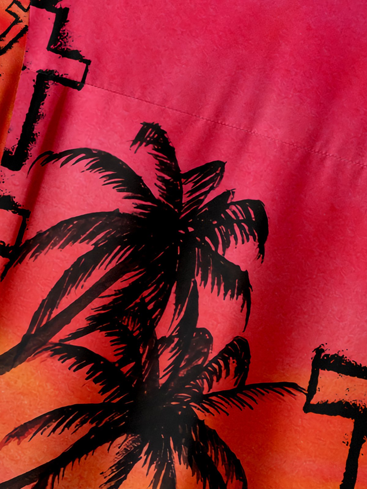Coconut Tree Chest Pocket Short Sleeve Hawaiian Shirt