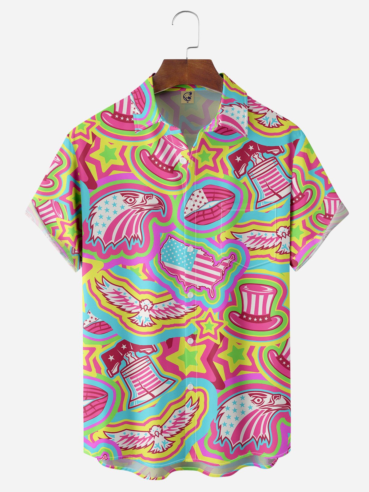 American Eagle Chest Pocket Short Sleeve Casual Shirt