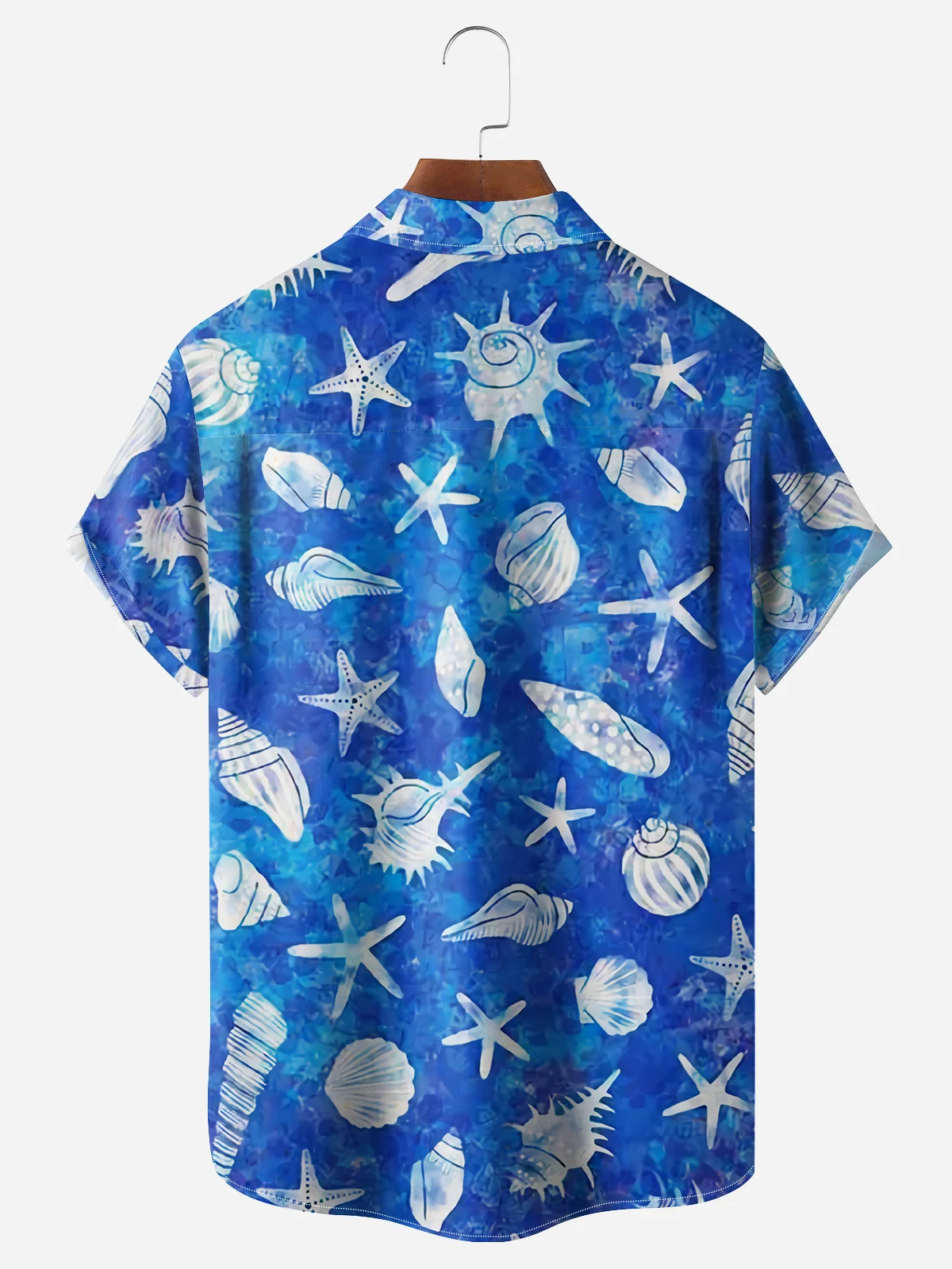 Marine Life Chest Pocket Short Sleeve Hawaiian Shirt