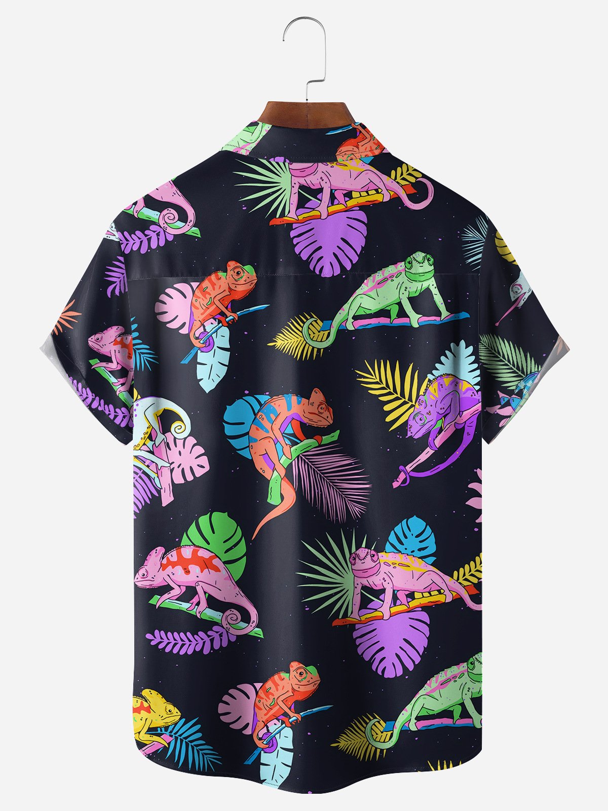 Chameleon Chest Pocket Short Sleeve Hawaiian Shirt