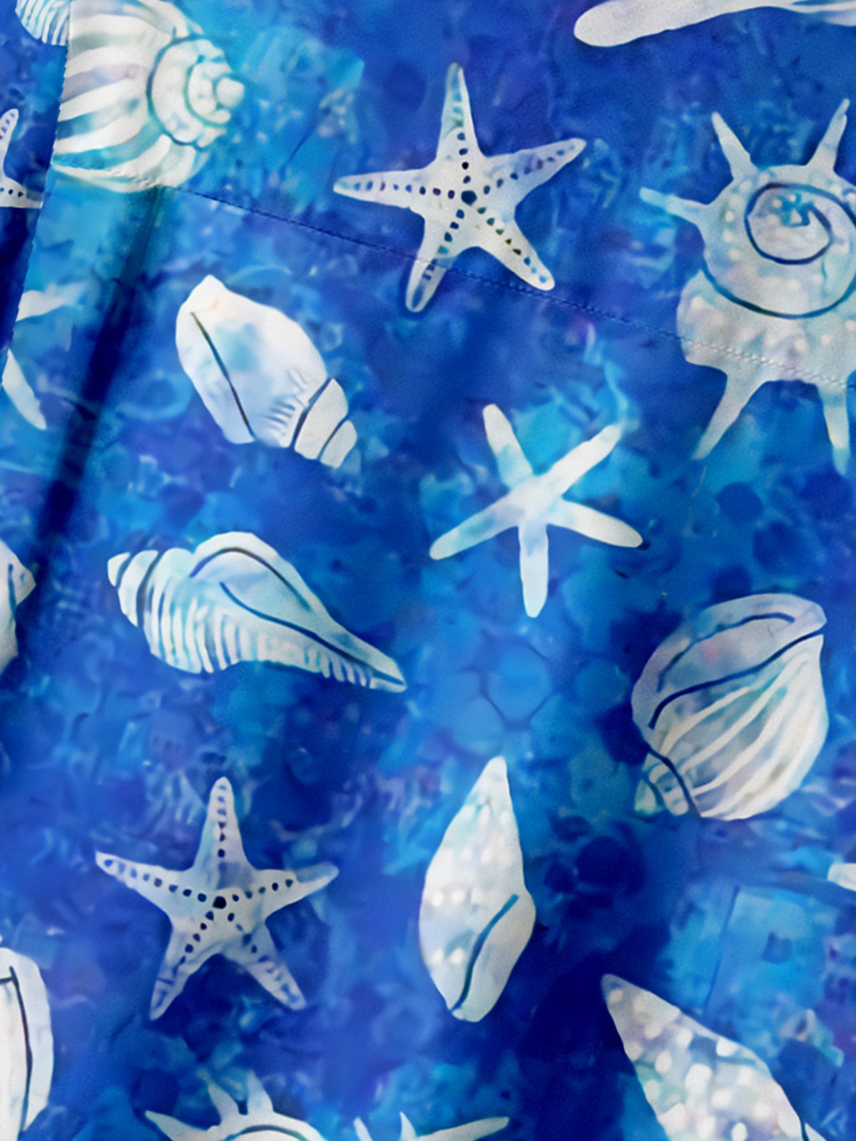 Marine Life Chest Pocket Short Sleeve Hawaiian Shirt