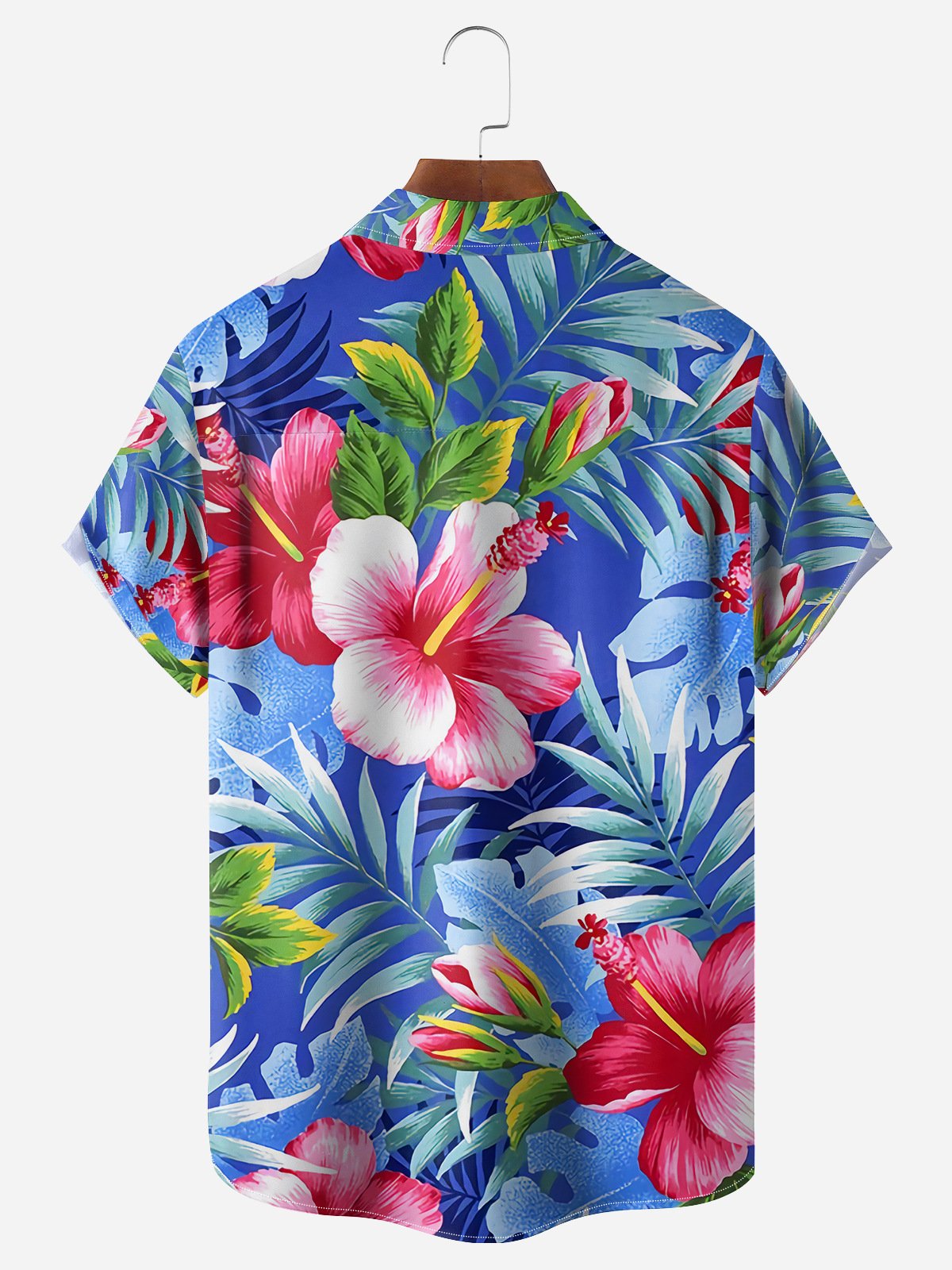 Floral Chest Pocket Short Sleeve Hawaiian Shirt