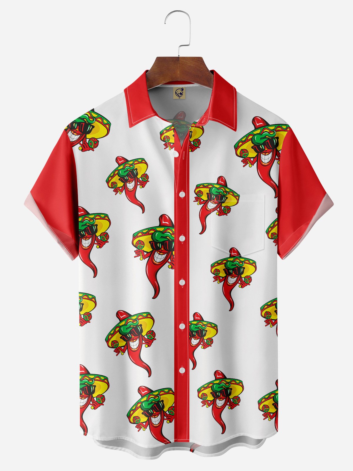 Cinco de Mayo Chest Pocket Short Sleeve Casual Shirts