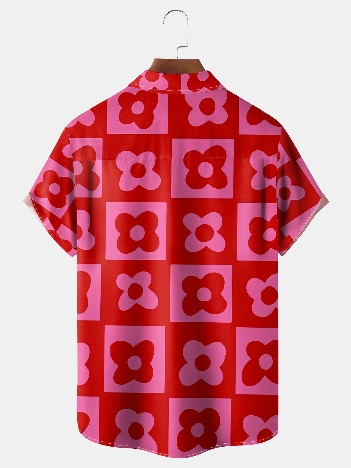 Floral Chest Pocket Short Sleeve Hawaiian Shirt