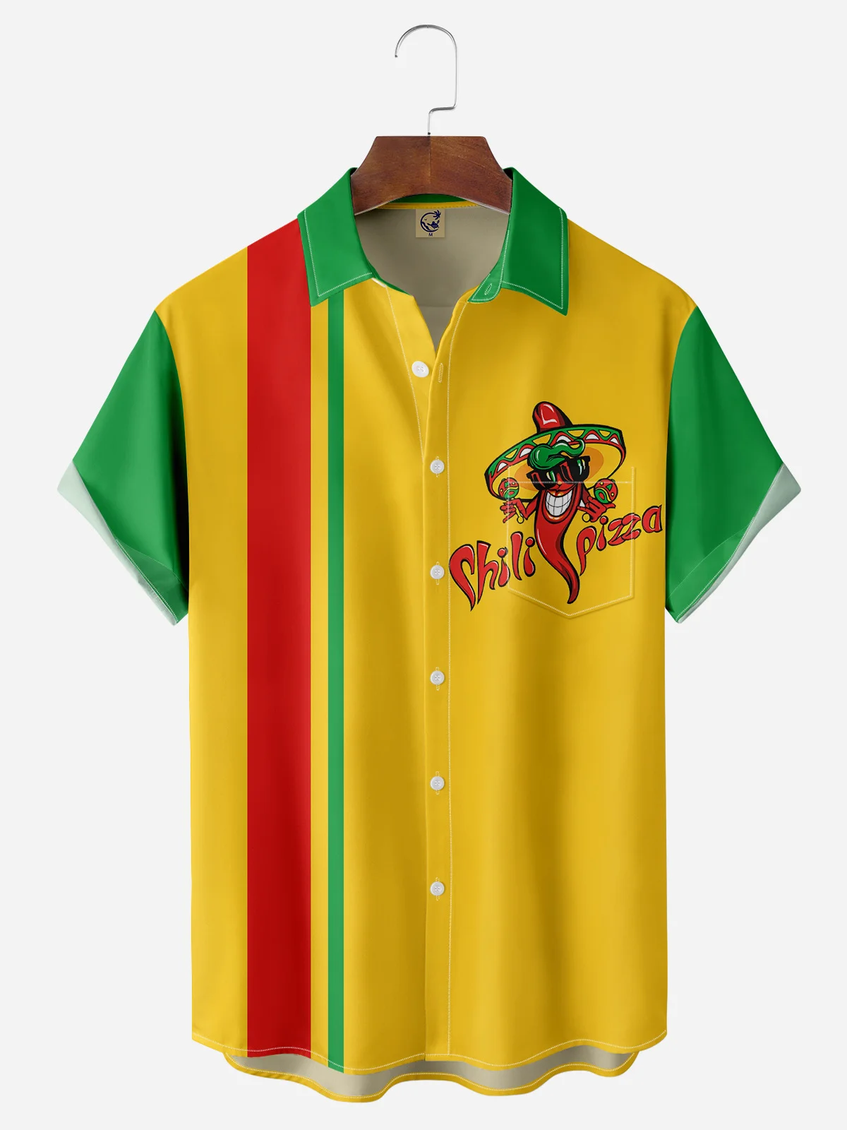 Cinco de Mayo Chest Pocket Short Sleeve Casual Shirt