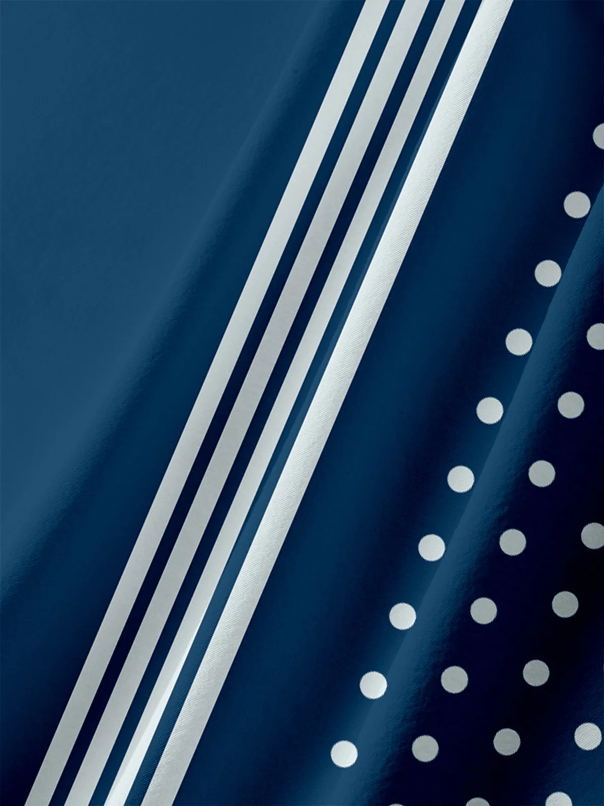 Striped Polka Dot Chest Pocket Short Sleeve Bowling Shirt
