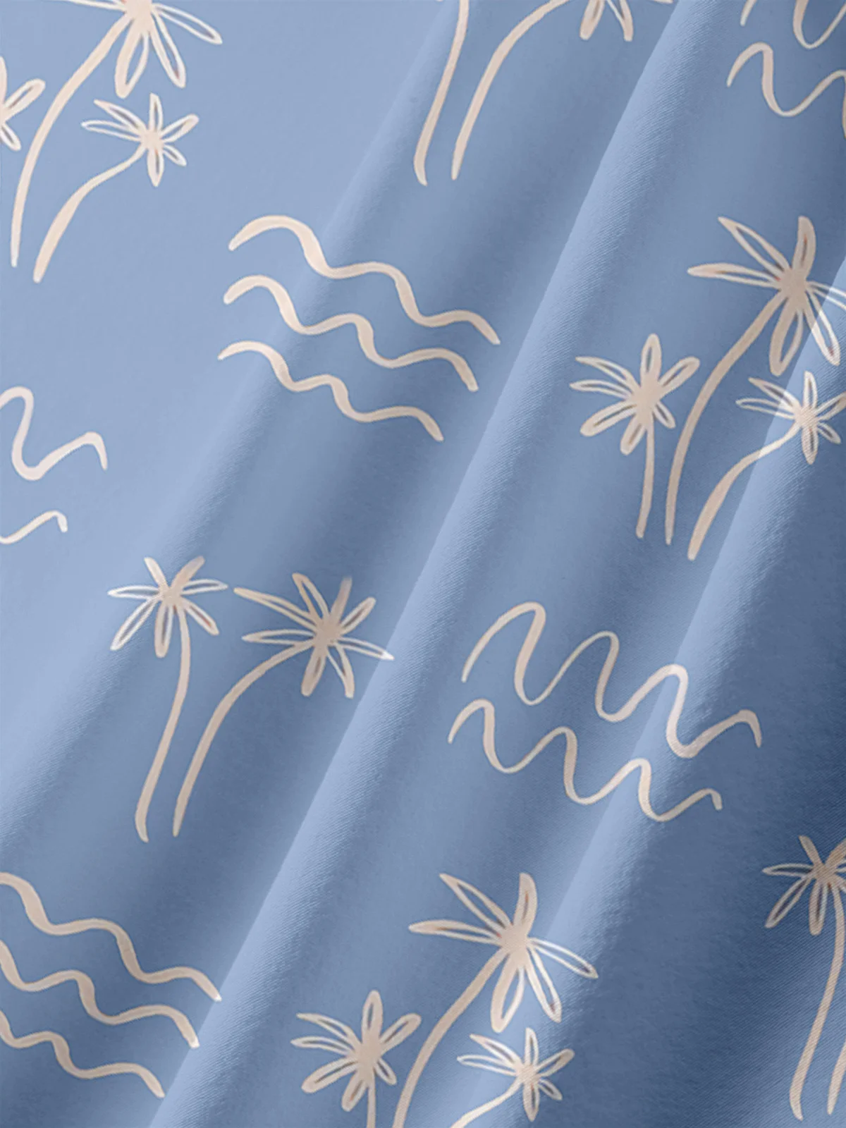 Coconut Tree Chest Pocket Short Sleeve Hawaiian Shirt