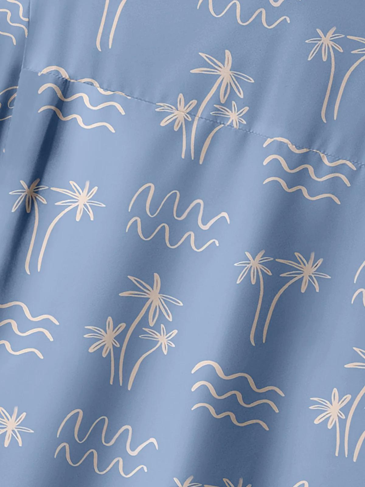 Coconut Tree Chest Pocket Short Sleeve Hawaiian Shirt