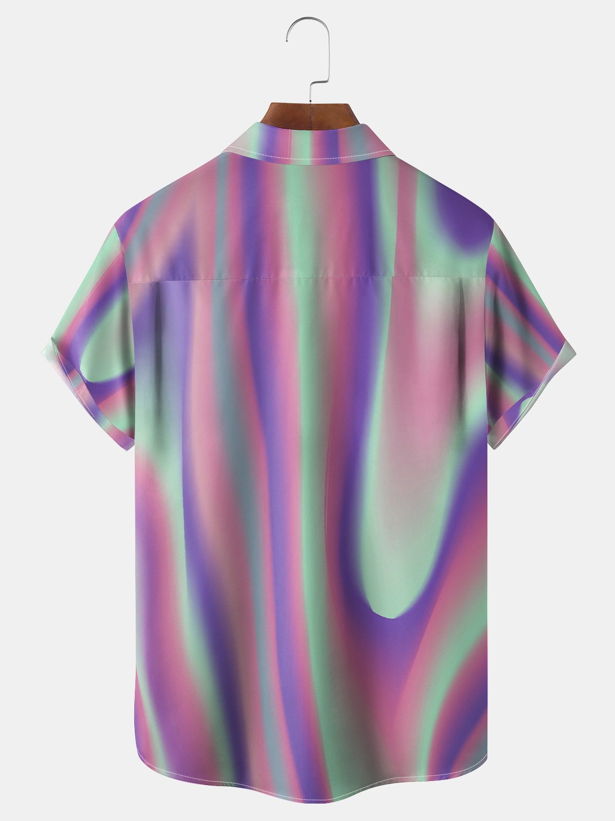 Geometric Chest Pocket Short Sleeve Casual Shirts