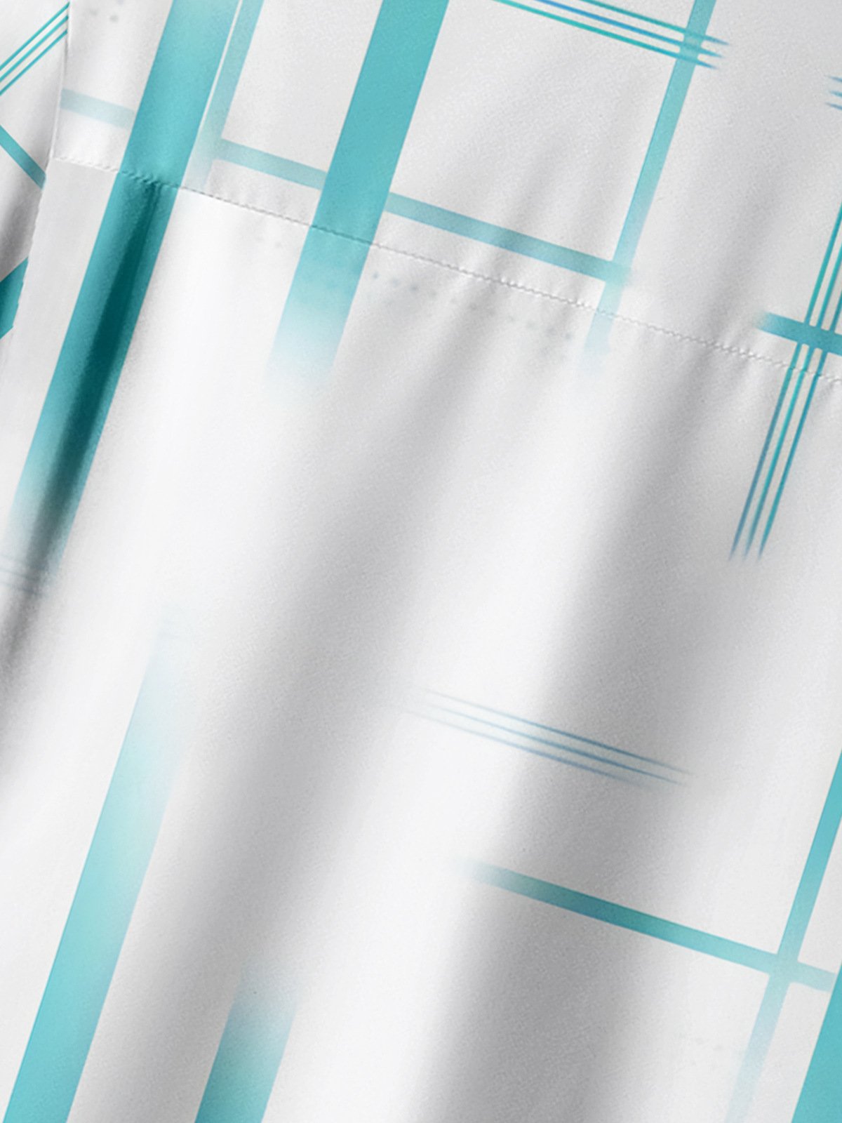 Abstract Stripes Chest Pocket Short Sleeve Casual Shirt