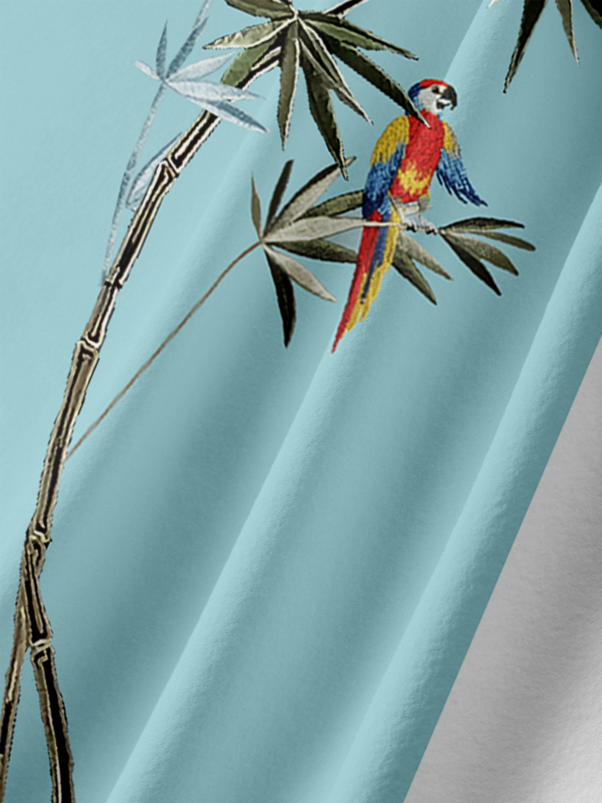 Parrots Chest Pocket Short Sleeve Bowling Shirt