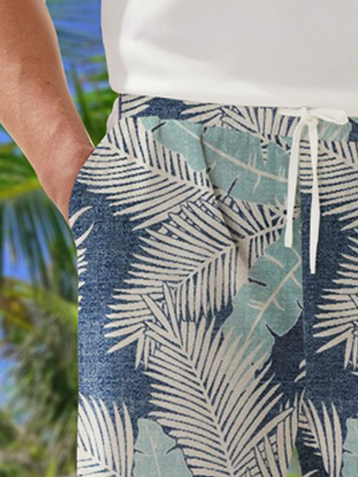 Plants Drawstring Bermuda Short