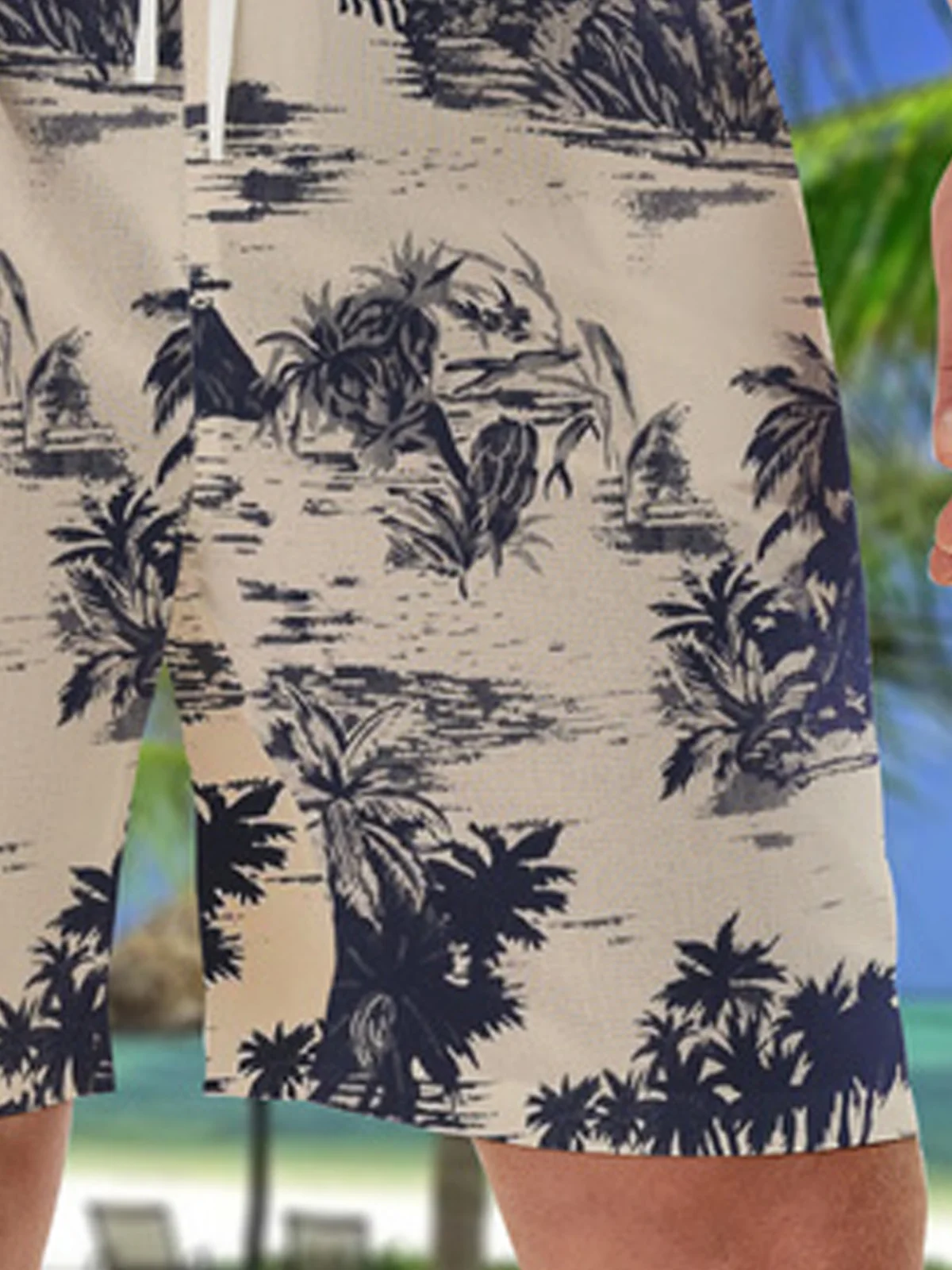 Plants Drawstring Bermuda Short