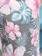 Hawaiian Botanical Floral Print Bermuda