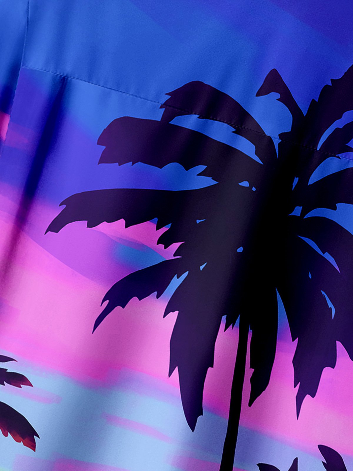 Coconut Tree Chest Pocket Short Sleeve Hawaiian Shirt