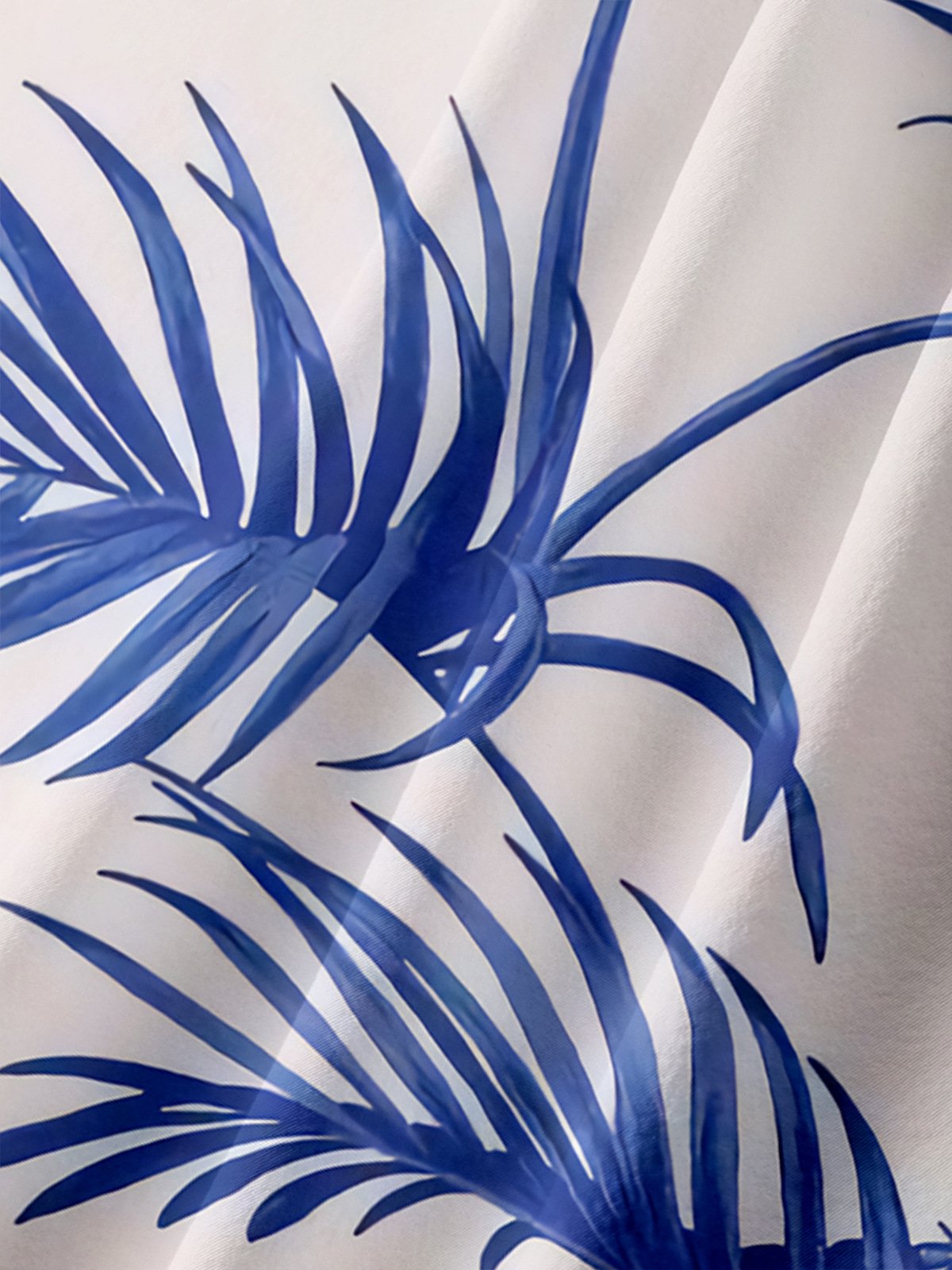 Leaves Chest Pockets Short Sleeves Hawaiian Shirts