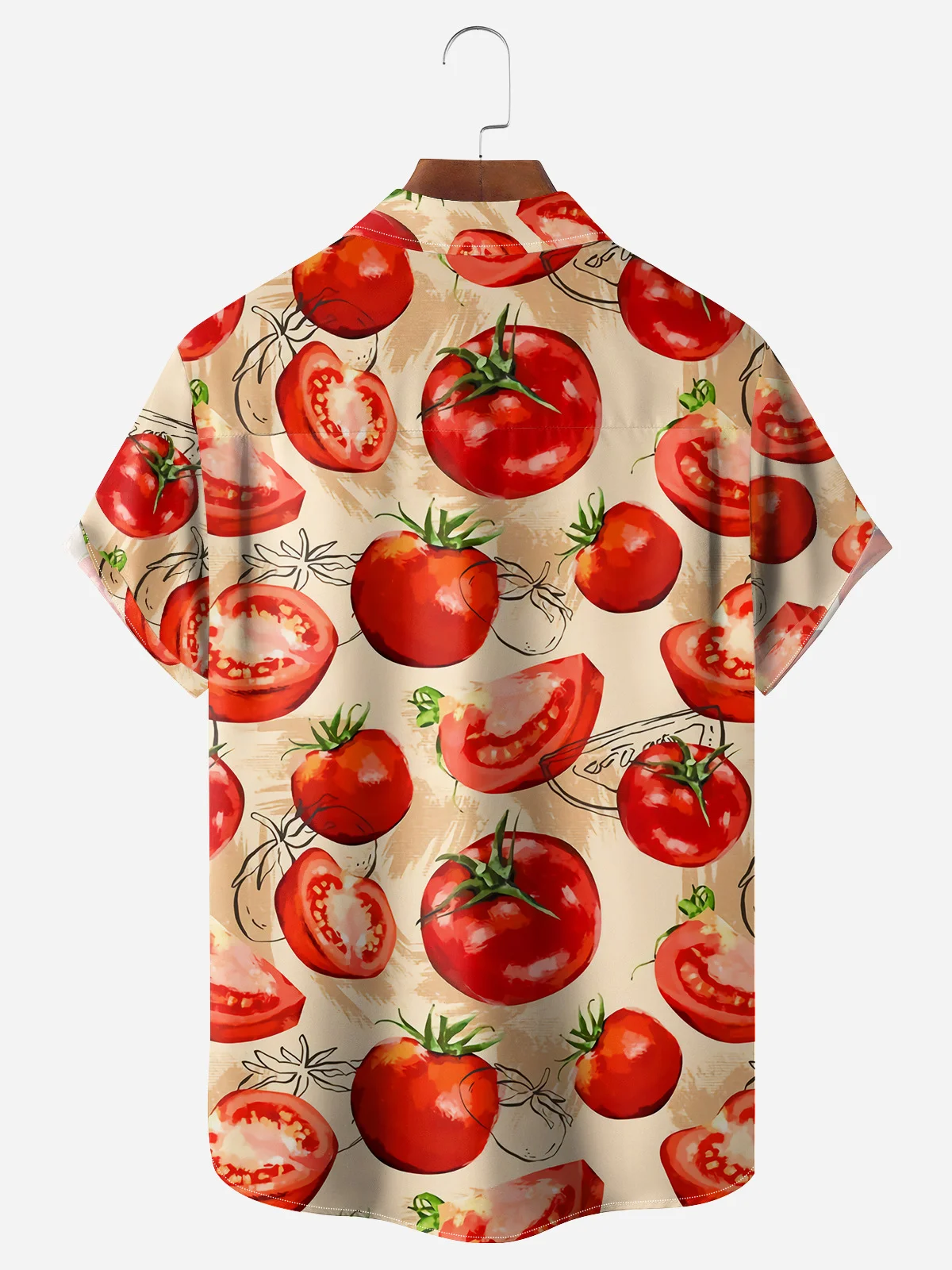 Tomatos Chest Pocket Short Sleeve Hawaiian Shirt