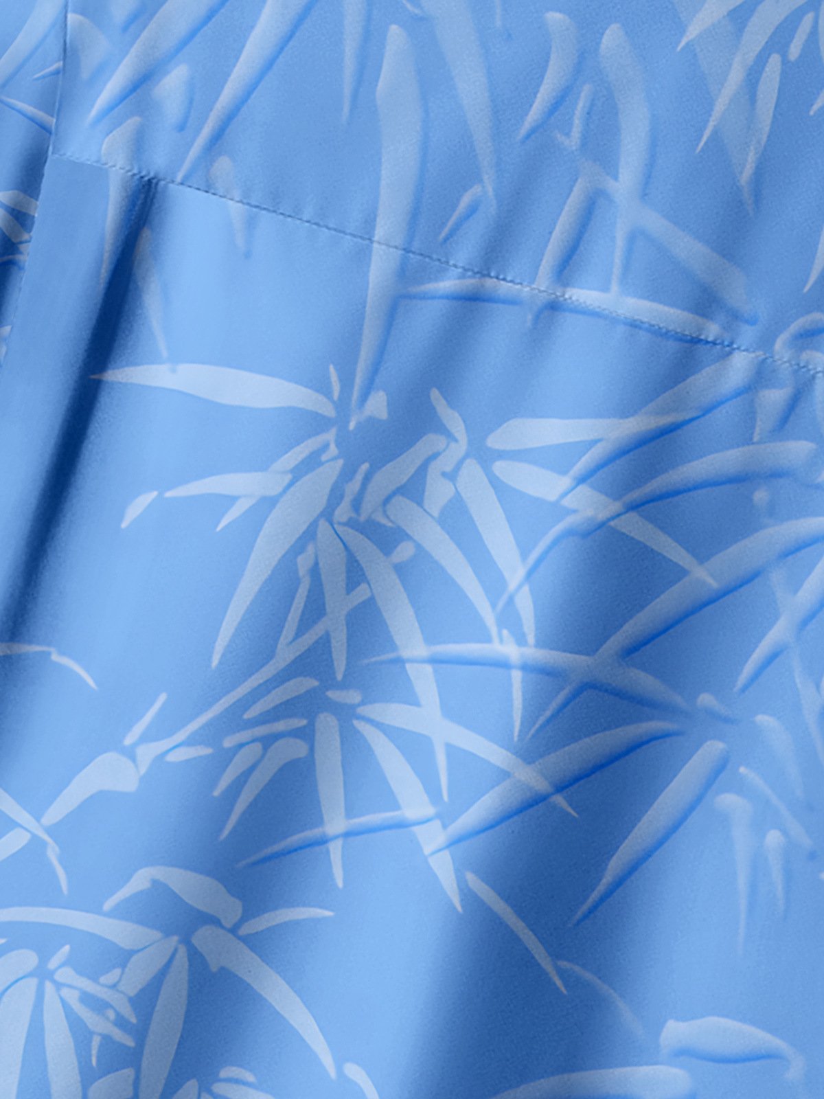 Bamboo Leaf Parrot Chest Pocket Short Sleeve Bowling Shirt