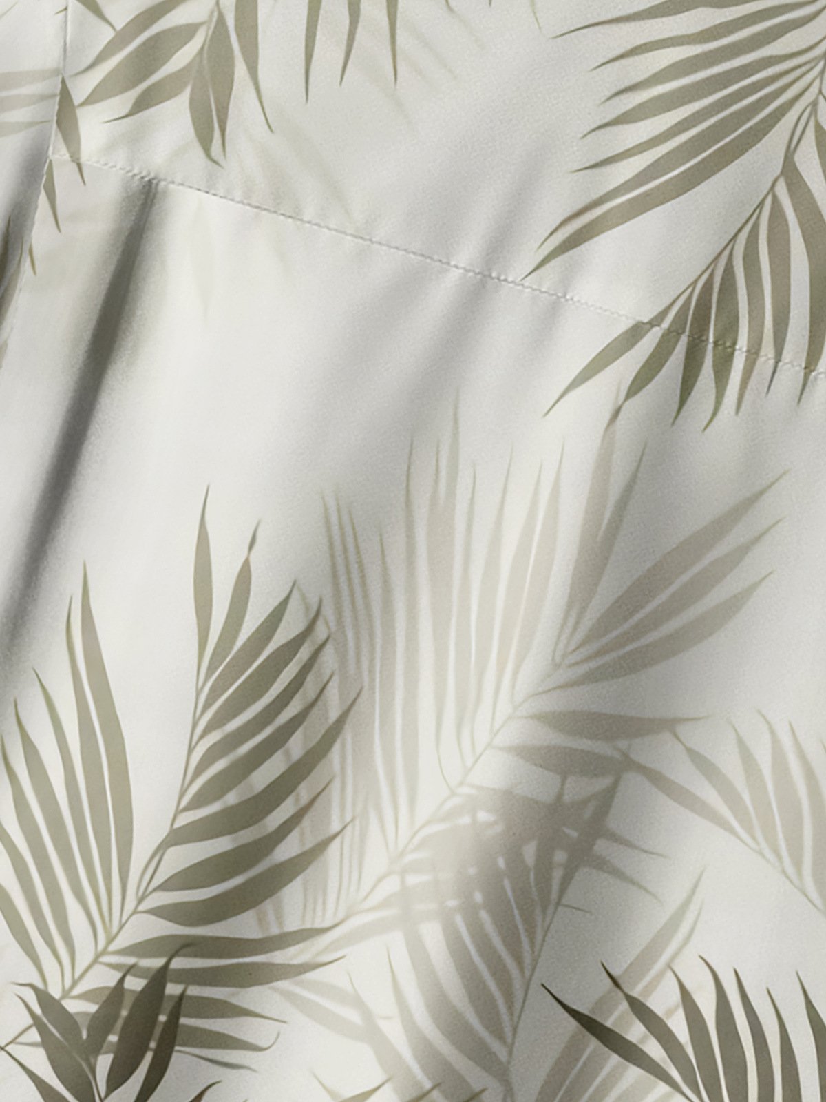 Palm Leaf Chest Pocket Short Sleeve Hawaiian Shirt