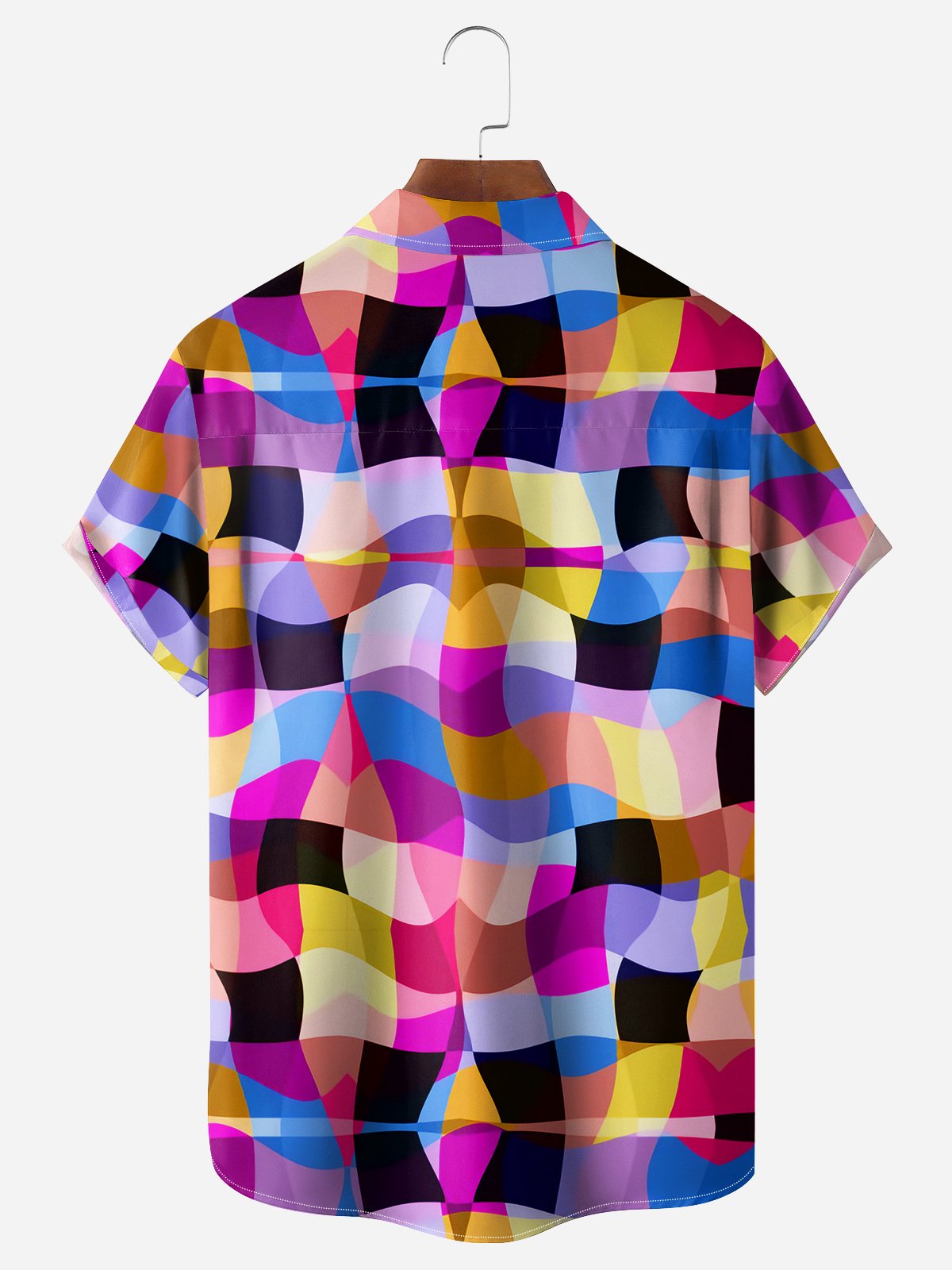 Pop Art Chest Pocket Short Sleeve Casual Shirt