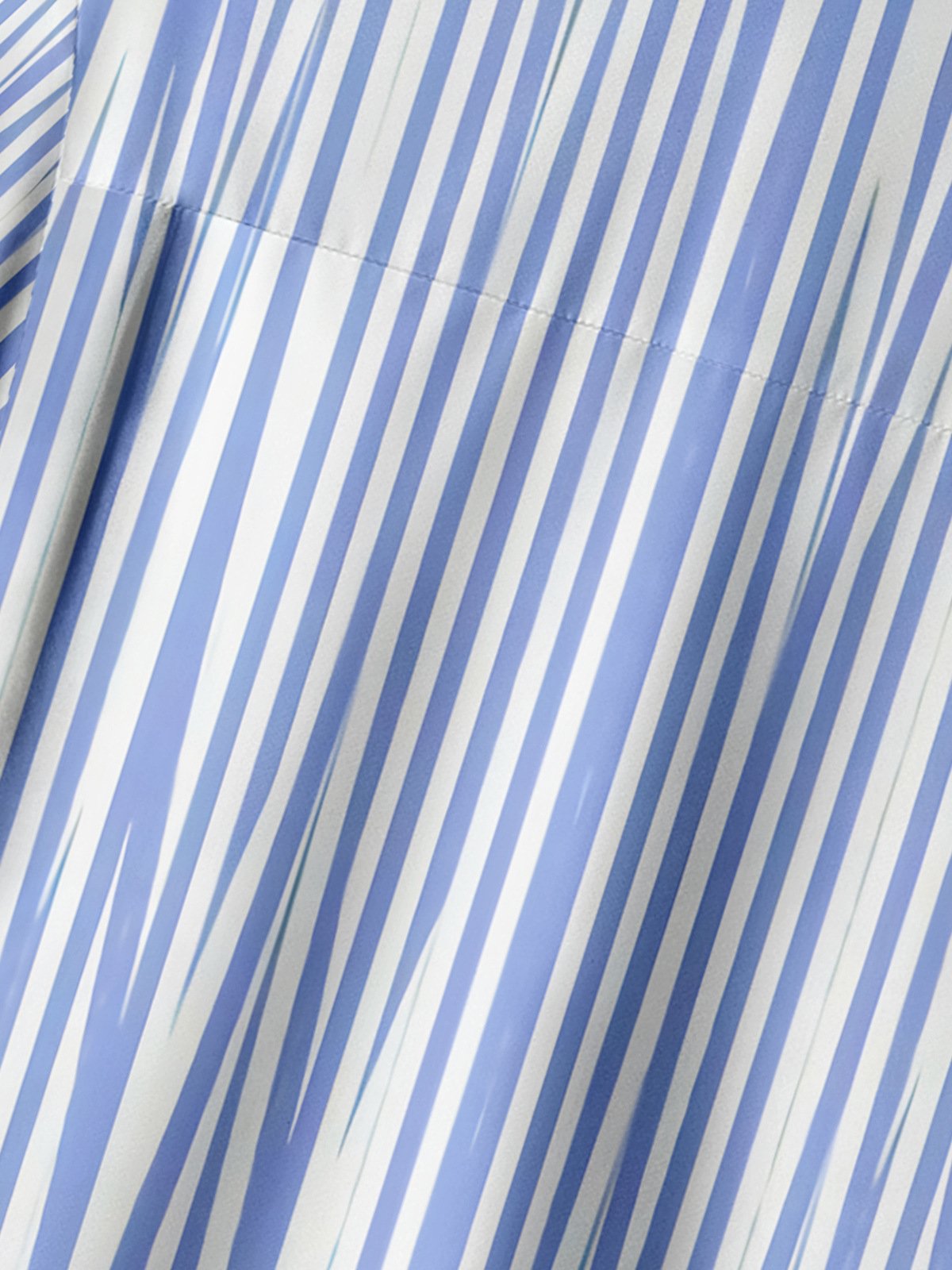 Geometric Stripe Chest Pocket Short Sleeves Casual Shirt