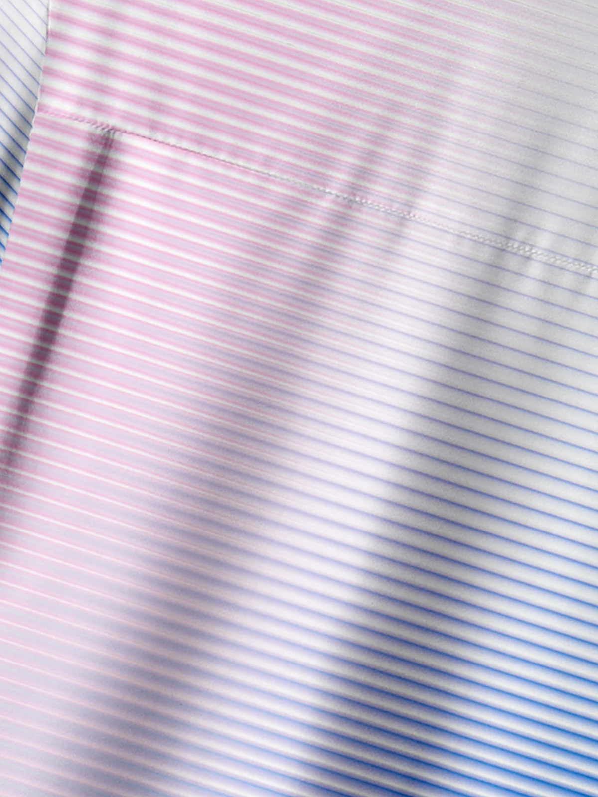 Striped Gradient Chest Pocket Short Sleeve Casual Shirt