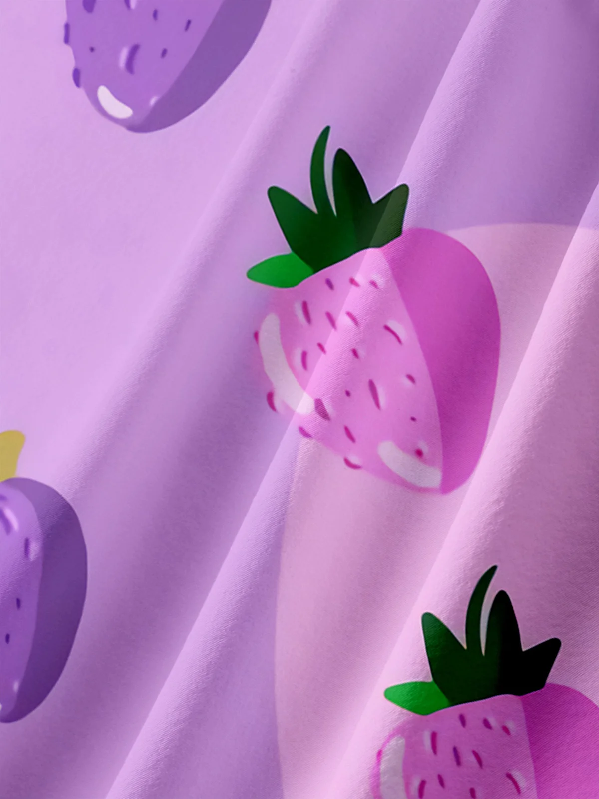 Strawberry Chest Pocket Short Sleeve Hawaiian Shirt