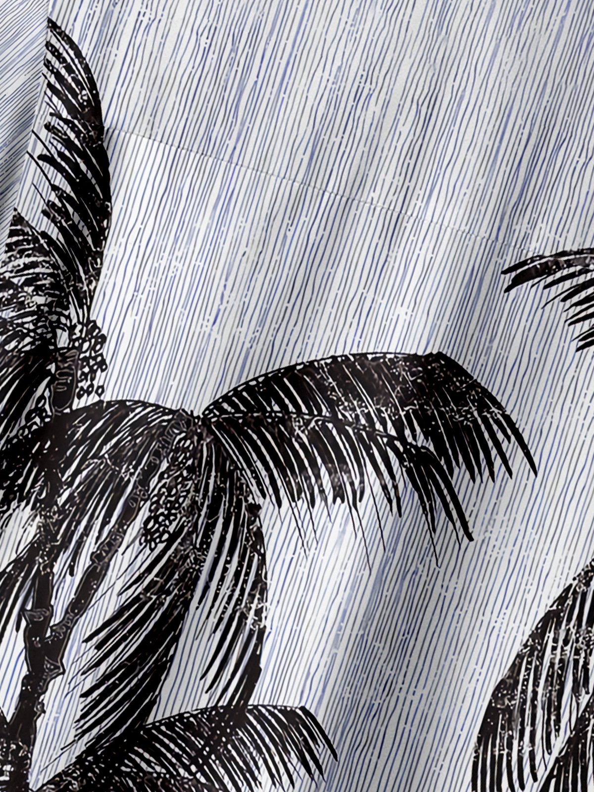 Coconut Tree Chest Pocket Short Sleeve Hawaiian Shirt