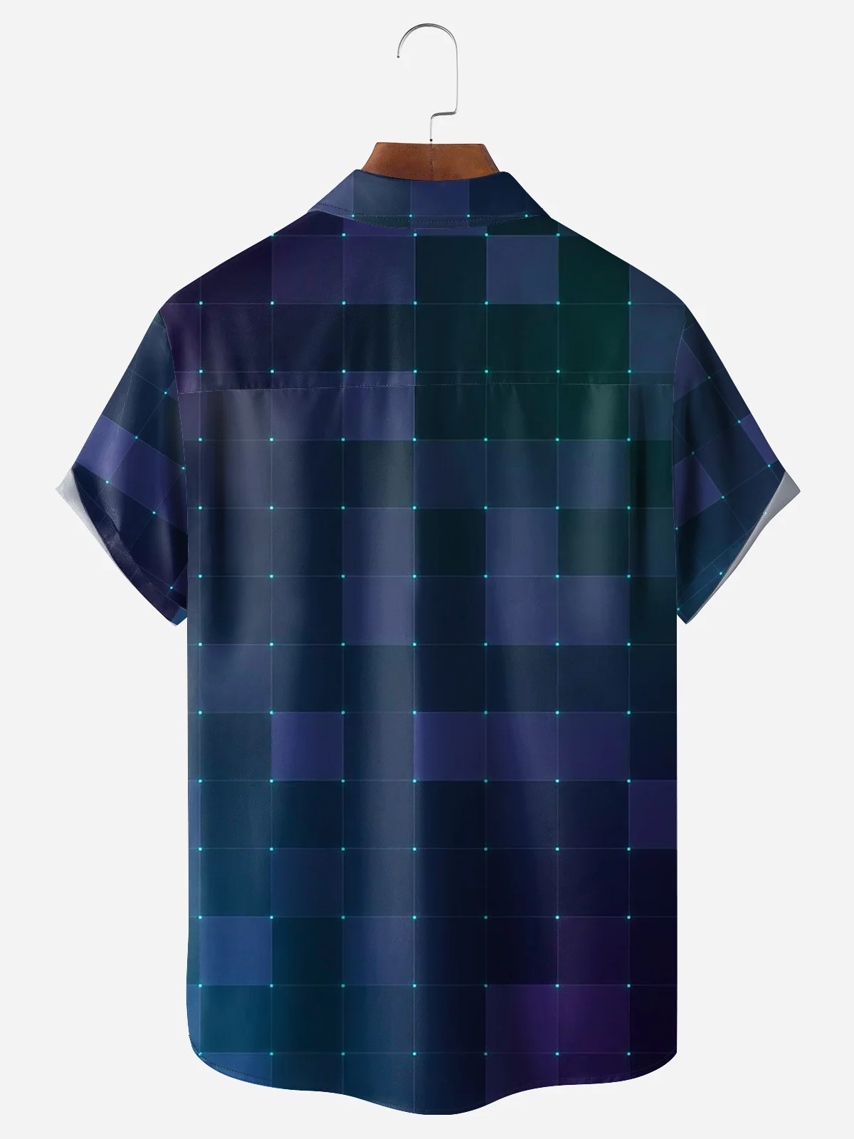Mosaic art Chest Pocket Short Sleeve Bowling Shirt