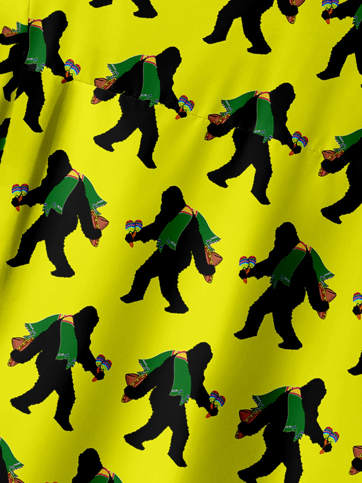 Hardaddy Chimpanzees Cinco De Mayo Chest Pocket Short Sleeve Casual Shirts