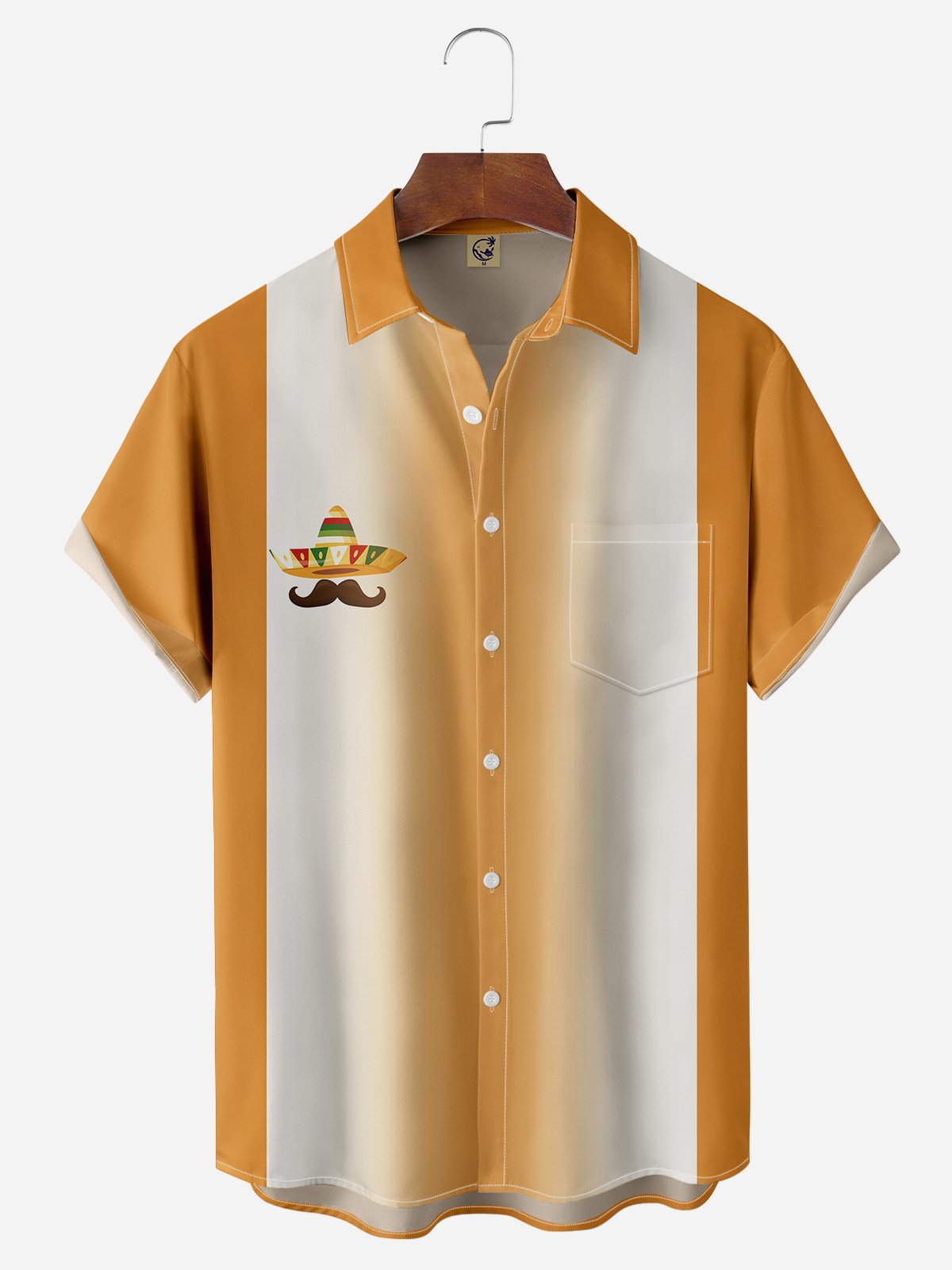 Cinco De Mayo Chest Pocket Short Sleeve Bowling Shirt