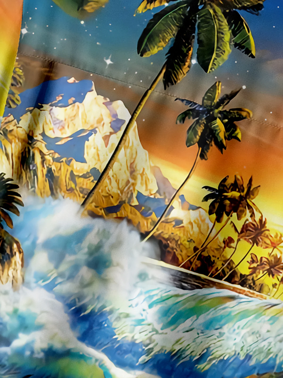 Dolphin Chest Pocket Short Sleeve Hawaiian Shirt