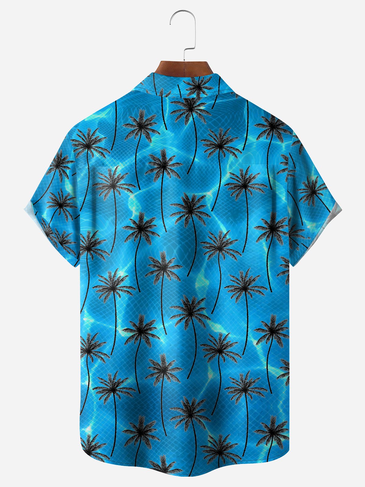 Coconut Tree Chest Pocket Short Sleeve Hawaiian Shirt