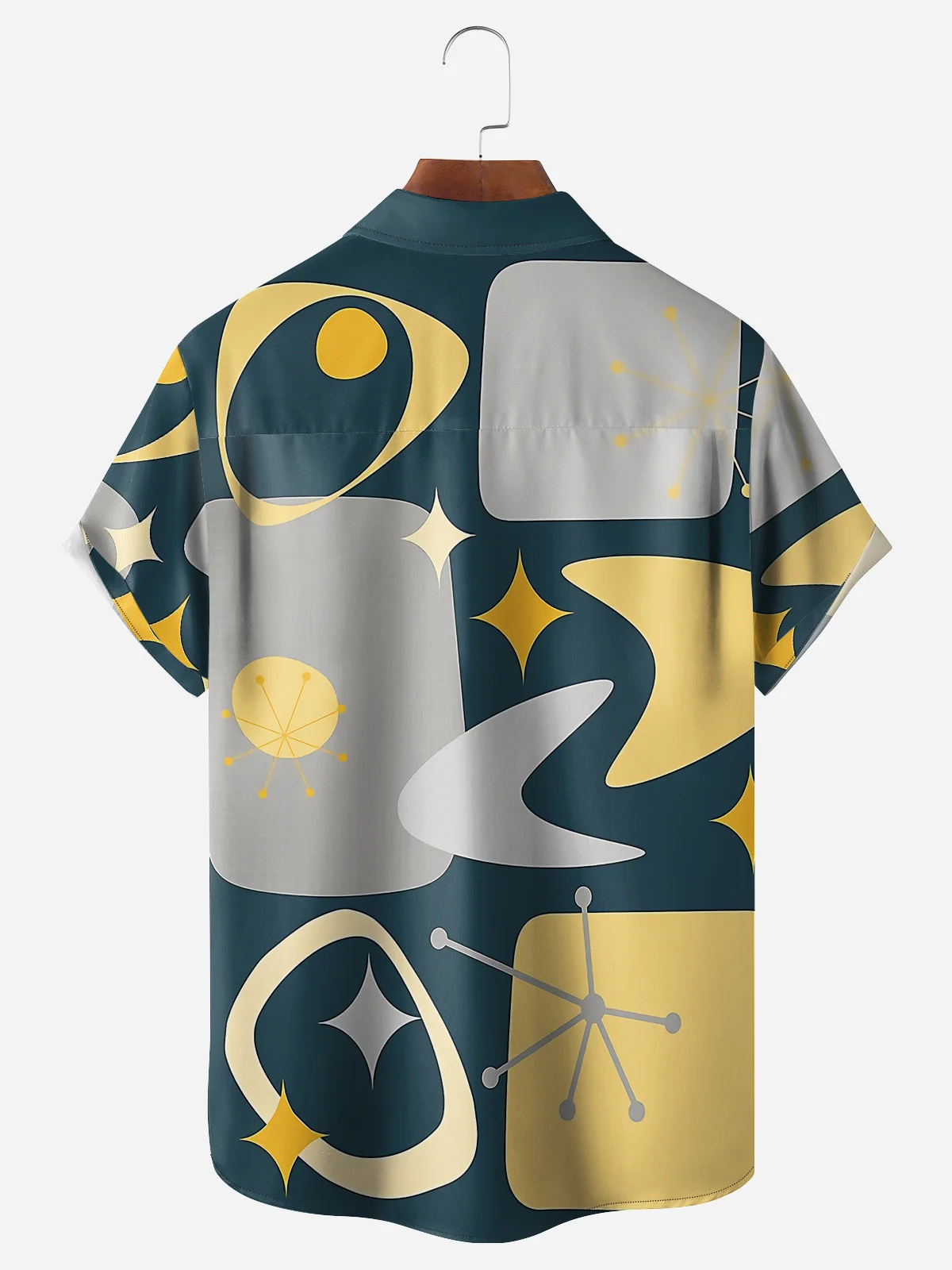 Mid Century Geometry Chest Pocket Short Sleeve Shirt