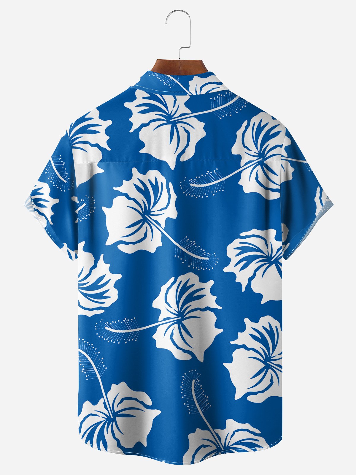 Botanical Floral Chest Pocket Short Sleeve Hawaiian Shirt