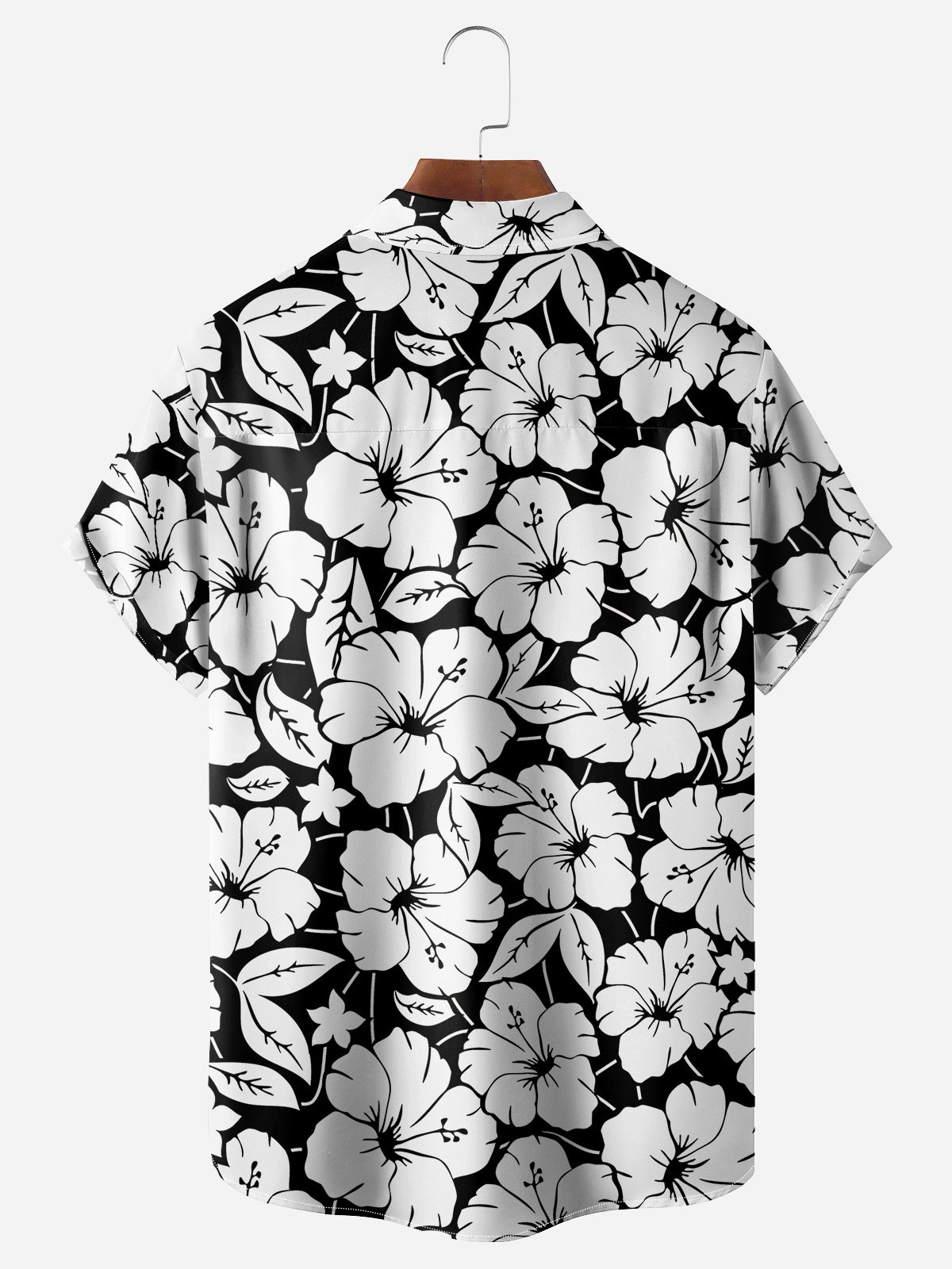 Botanical Floral Chest Pocket Short Sleeve Hawaiian Shirt