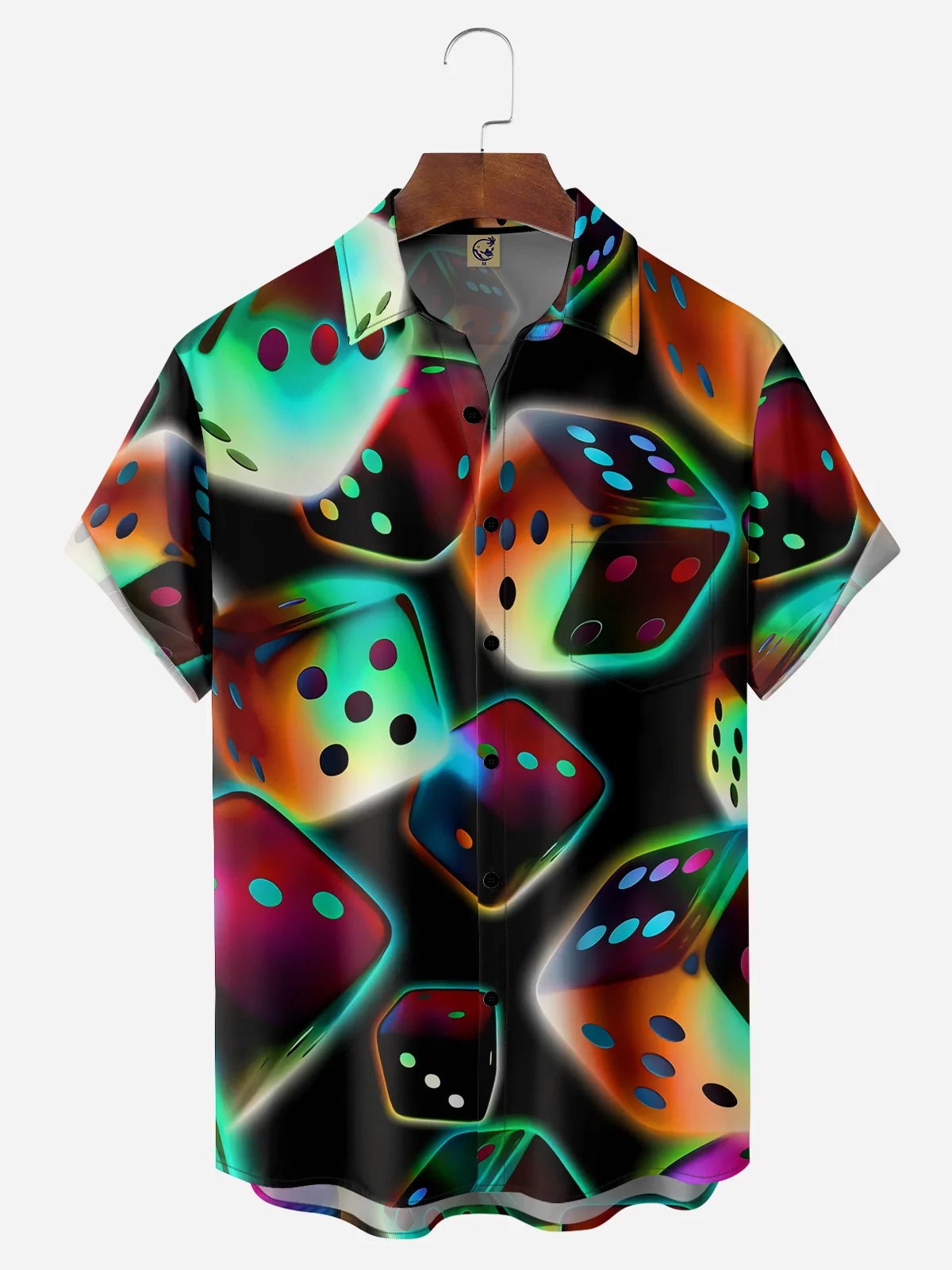 Hardaddy Paramount Dice Chest Pocket Short Sleeve Casual Shirt